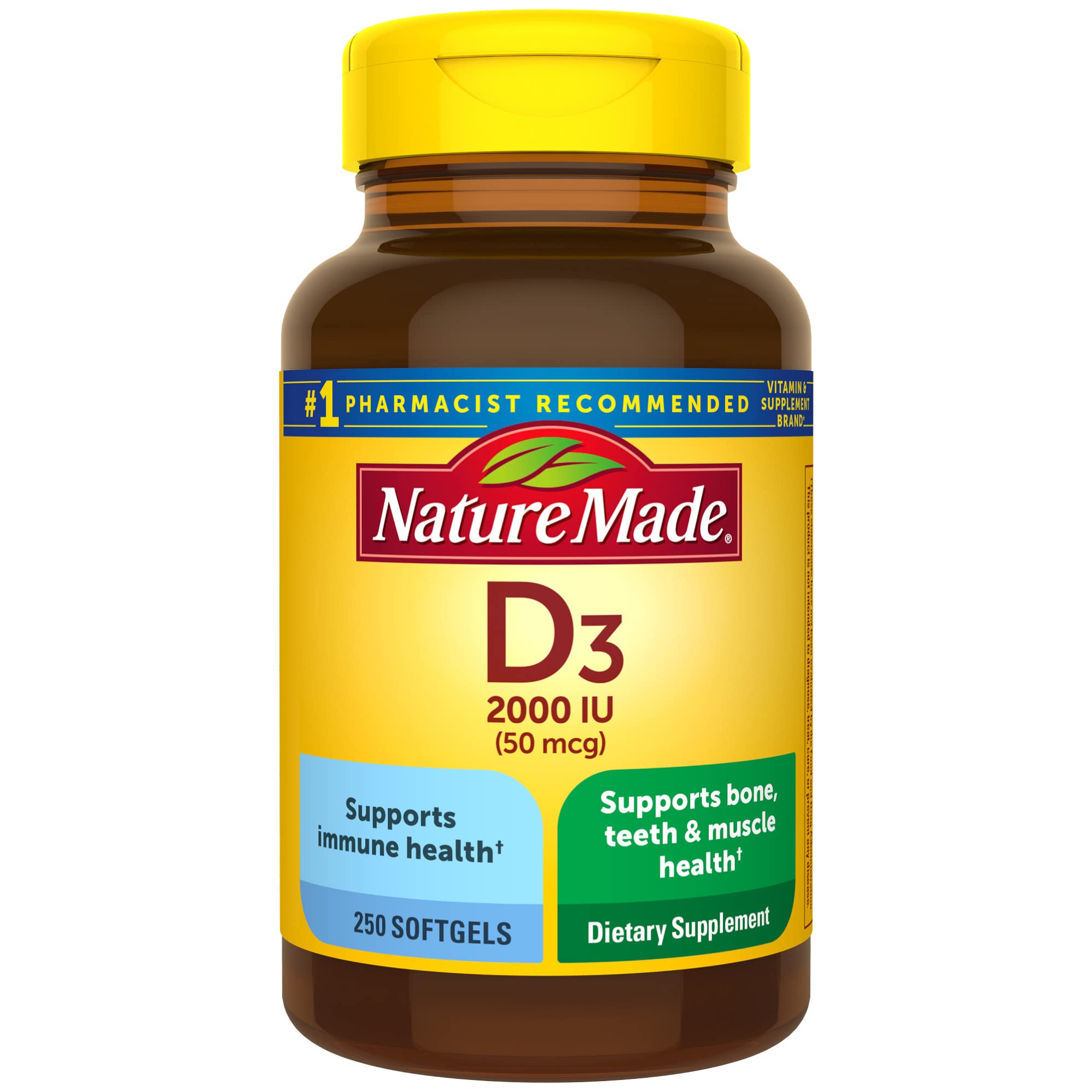 Foto 2 pulgar | Suplemento de Vitamina D3 De Nature Made 2000 Ui 250 Cápsulas Blandas - Venta Internacional