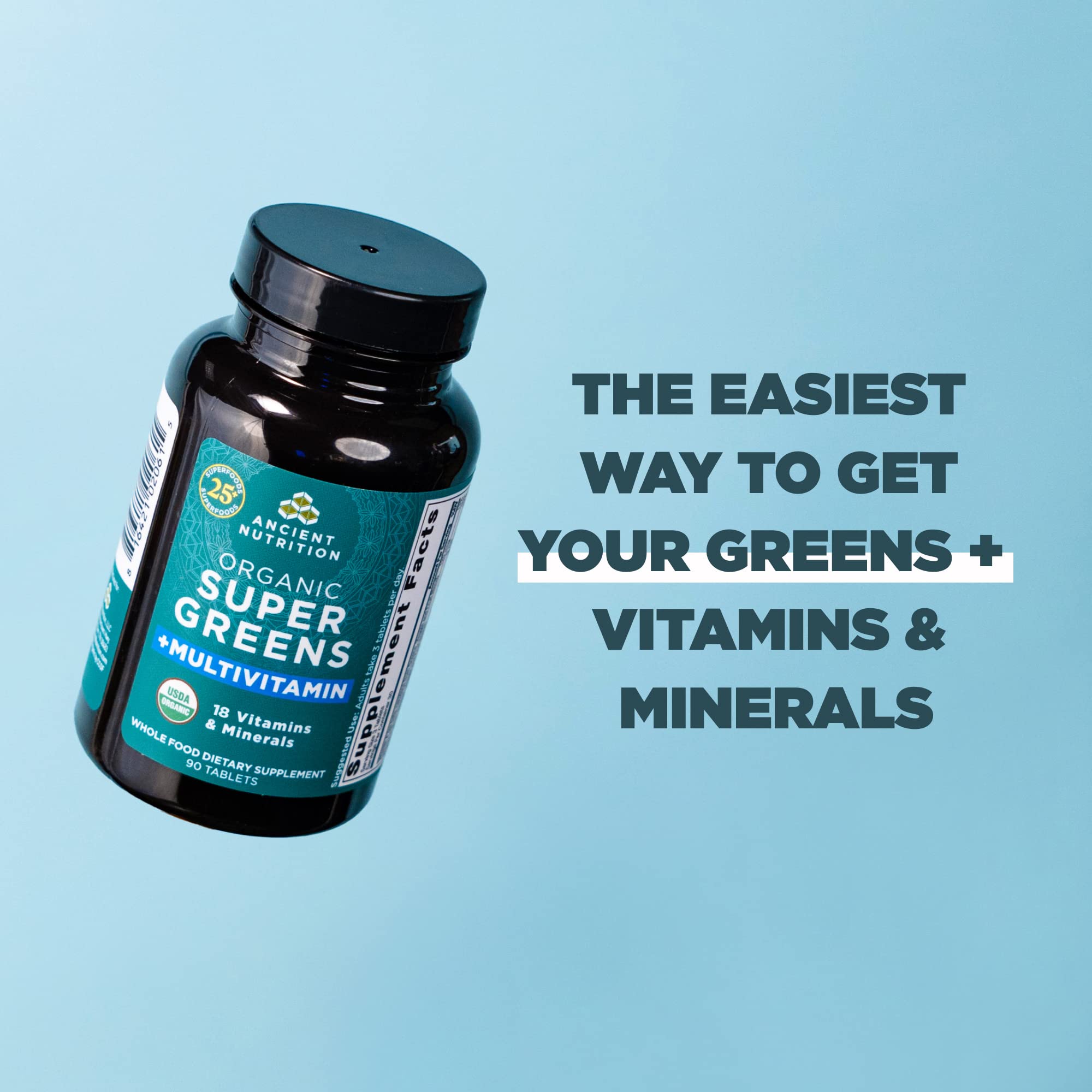 Foto 7 pulgar | Suplemento Ancient Nutrition Organic Super Greens de 90 Tabletas-Venta Internacional