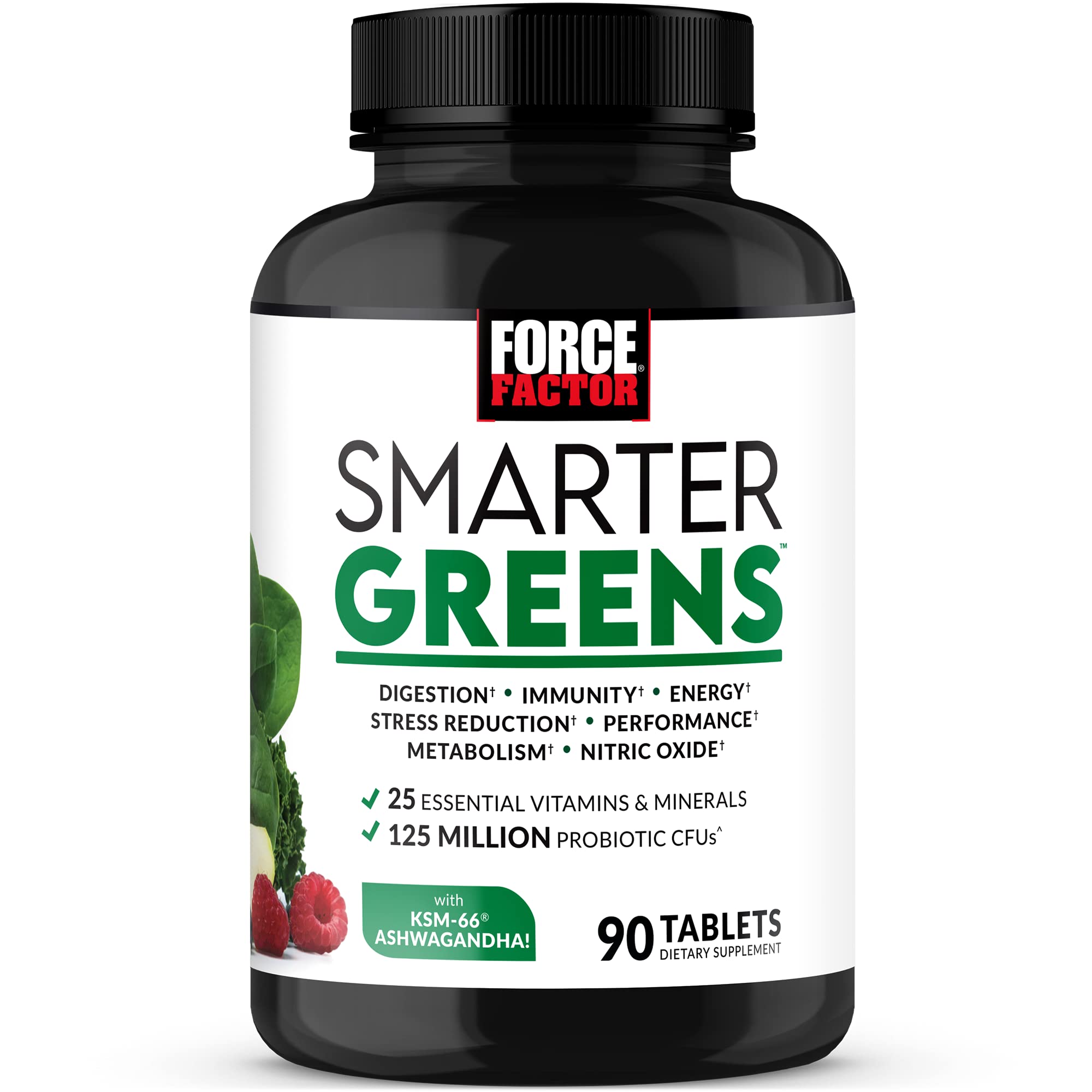 Foto 2 pulgar | Suplemento Force Factor Smarter Greens 90 Tabletas- Venta Internacional