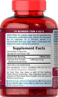 Foto 2 | Suplemento Puritan's Pride Arroz de Levadura de 240 Cápsulas-Venta Internacional