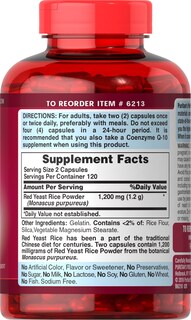 Foto 3 | Suplemento Puritan's Pride Arroz de Levadura de 240 Cápsulas-Venta Internacional