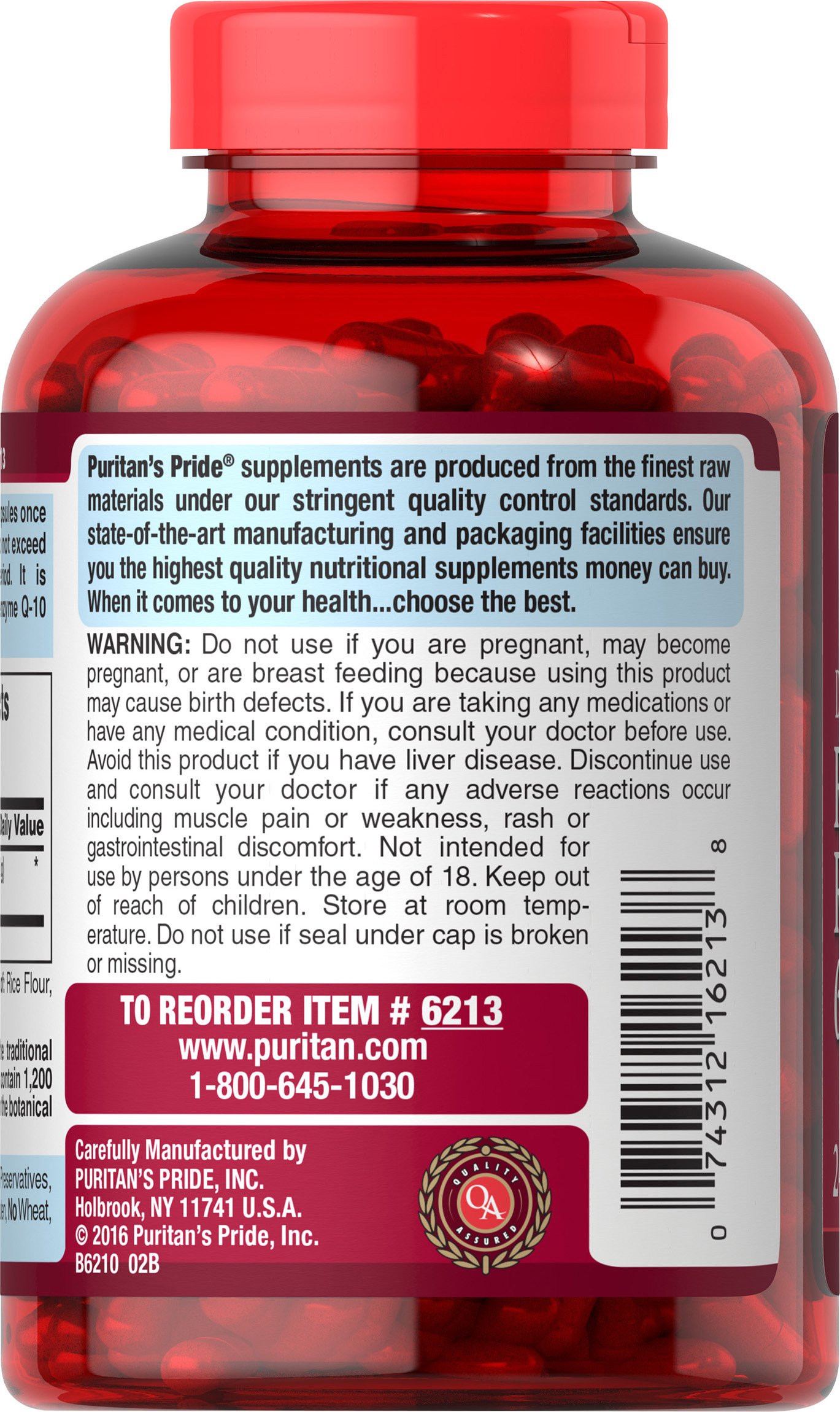 Foto 4 | Suplemento Puritan's Pride Arroz de Levadura de 240 Cápsulas-Venta Internacional