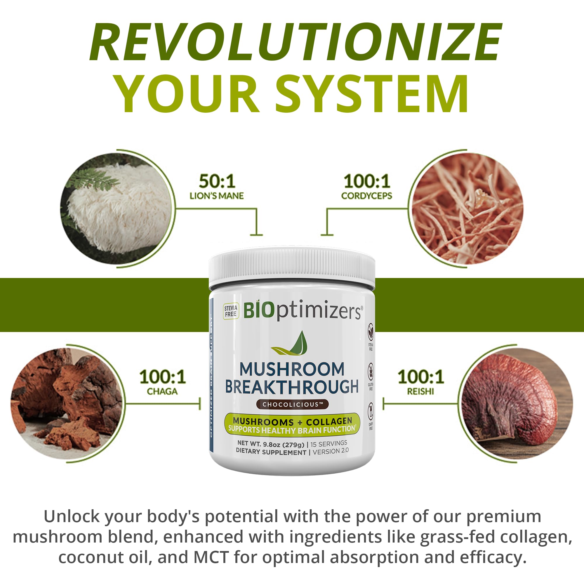 Foto 4 pulgar | Suplemento Bioptimizers Mushroom Breakthrough Chocolate - Venta Internacional.