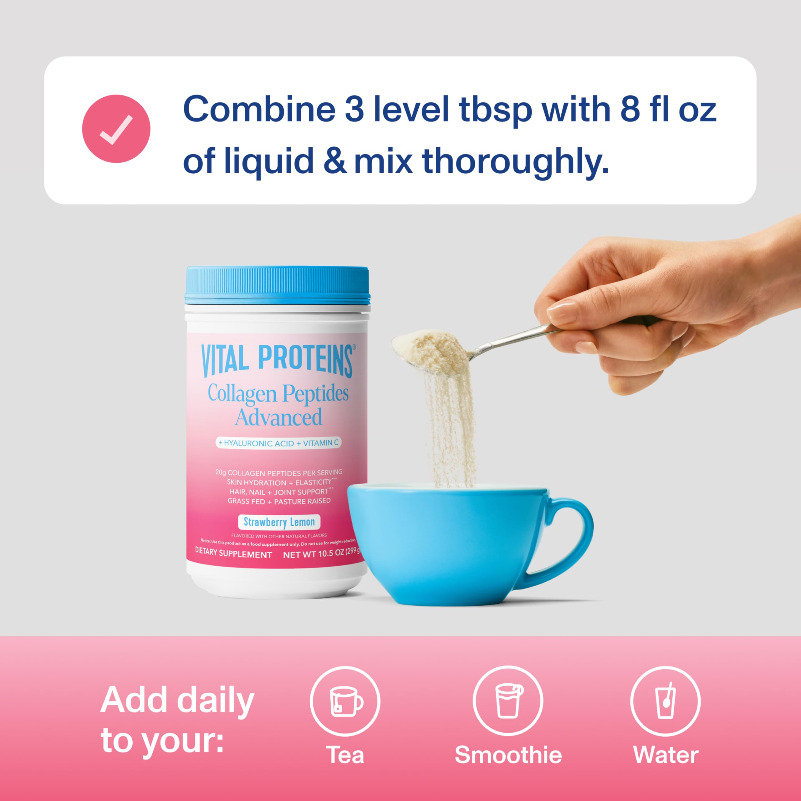 Foto 6 pulgar | Suplemento Vital Proteins Colágeno Peptides Advanced 300 G - Venta Internacional.