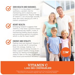Foto 3 | Suplemento De Vitamina C Naturewise, Tableta Masticable De 1000 Mg, 200 Unidades - Venta Internacional.
