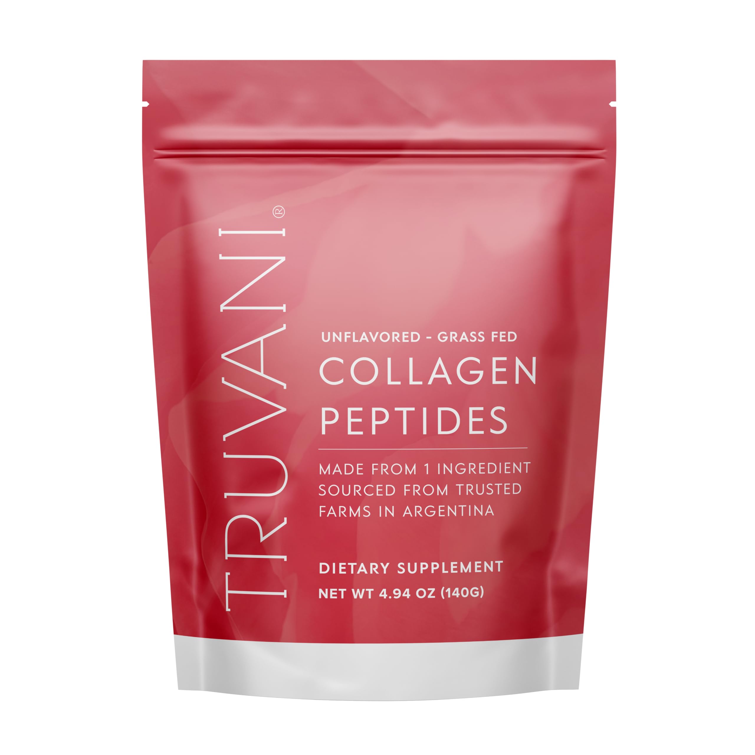 Péptidos De Colágeno Hidrolizados Truvani, 20 G, Alimentados Con Pasto, 7 Porciones - Venta Internacional.