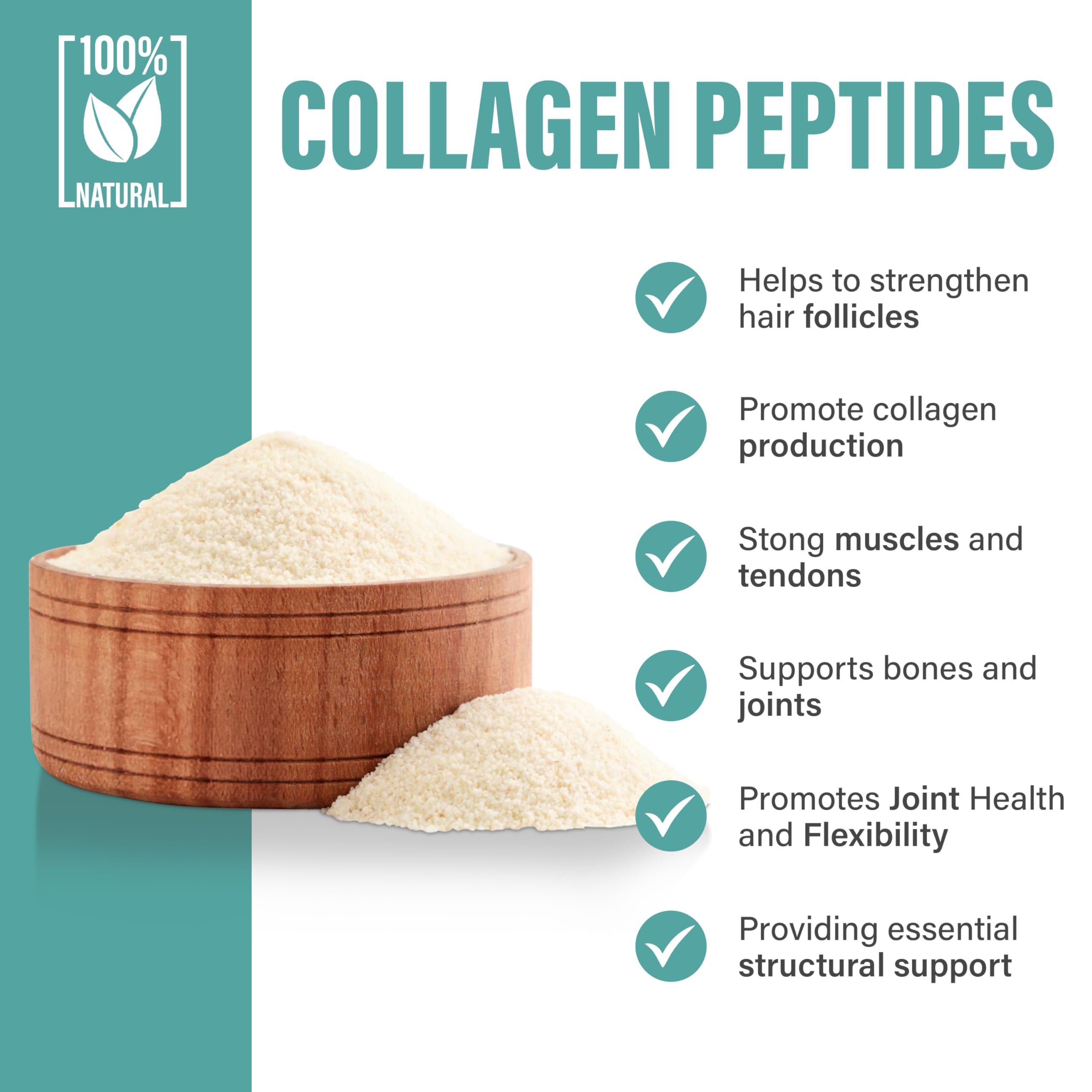 Foto 4 pulgar | Péptidos De Colágeno Hidrolizados En Polvo, 450 Ml, Alimentados Con Pasto - Venta Internacional.