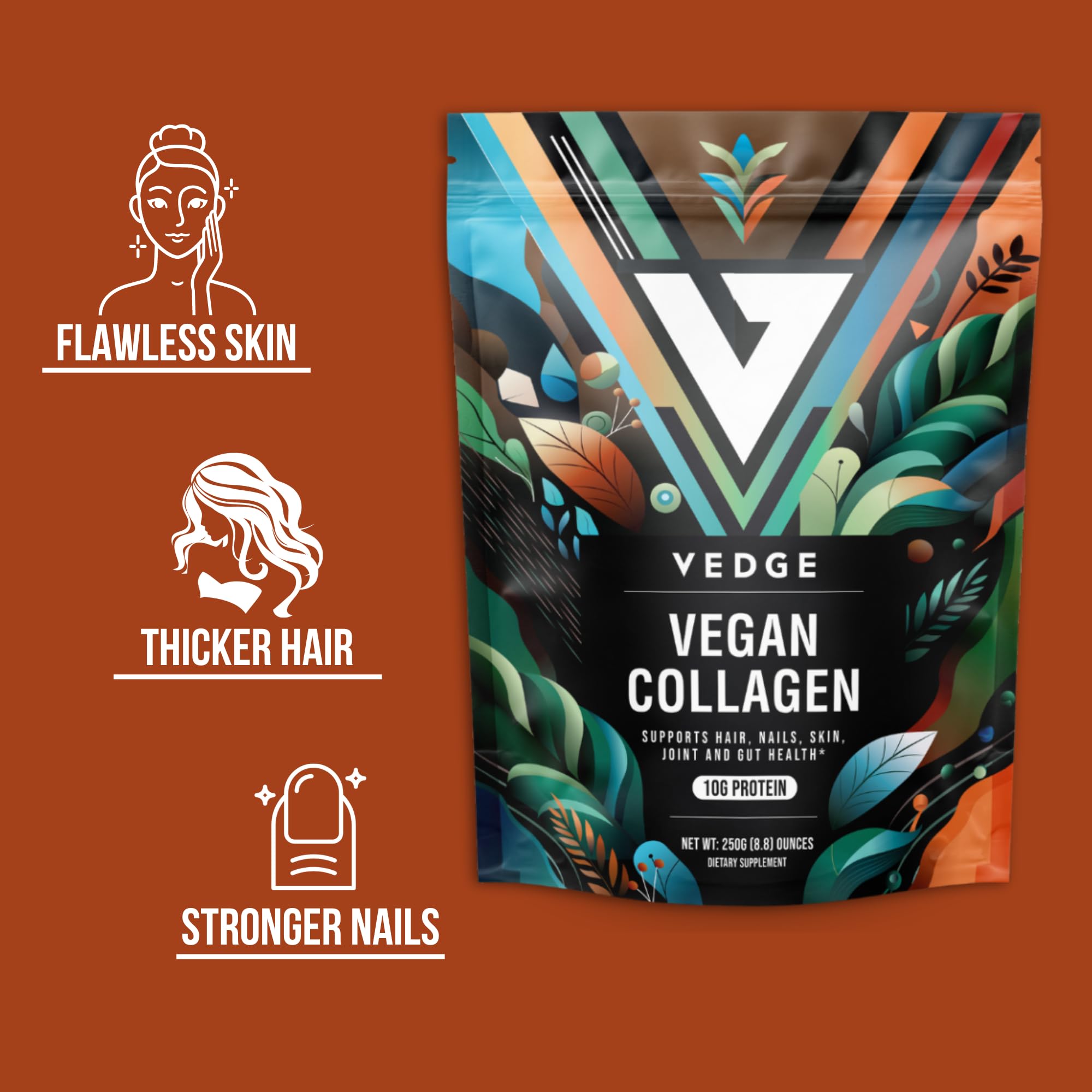 Foto 6 pulgar | Colágeno En Polvo Vedge Vegano Para El Cabello, La Piel, Las Uñas, Las Articulaciones Y El Intestino - Venta Intern