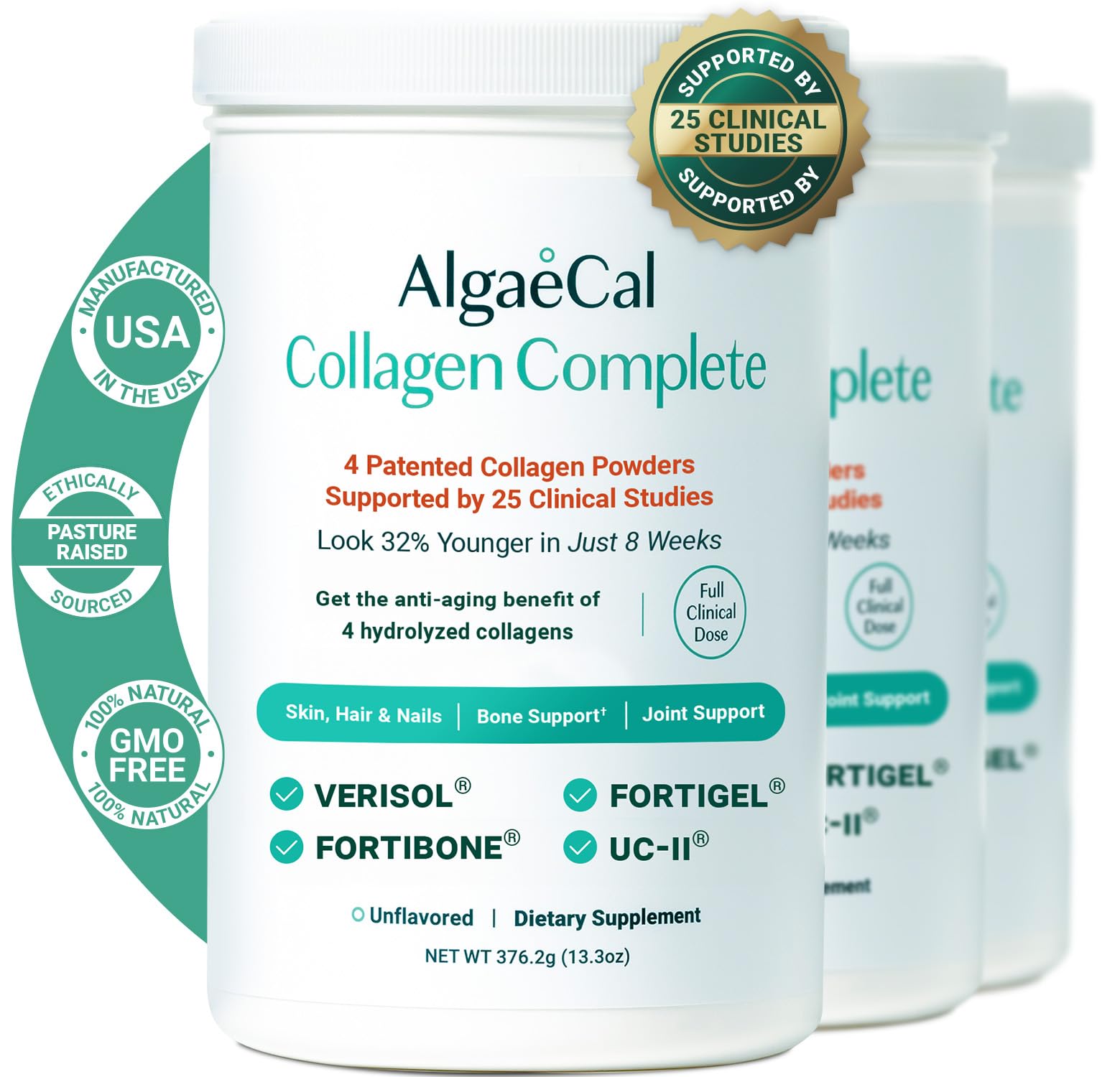 Foto 1 | Suplemento De Colágeno Hidrolizado Algaecal Completo, 3 Paquetes - Venta Internacional.