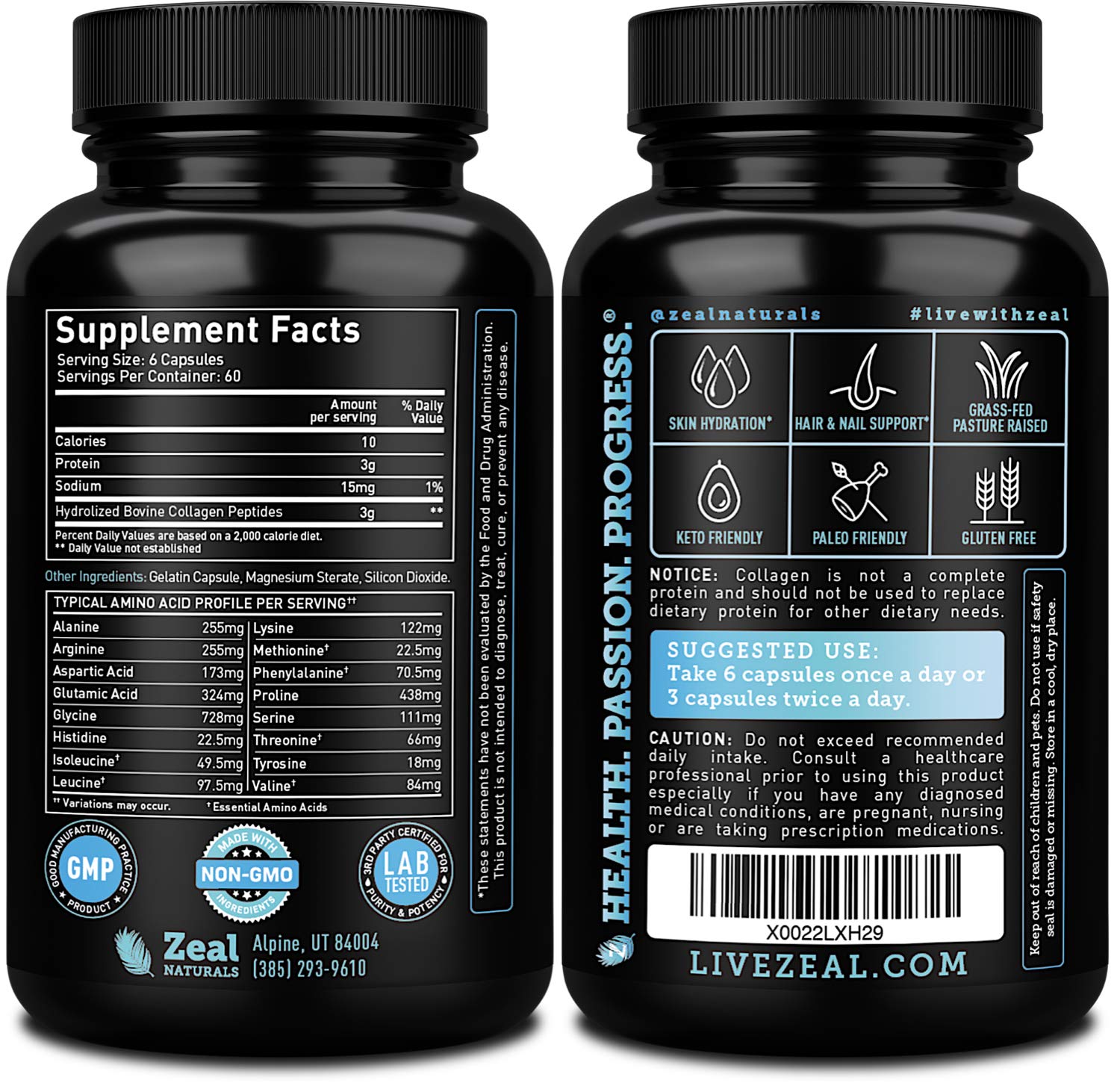 Foto 3 pulgar | Píldoras De Colágeno Zeal Naturals Collagen Peptides 360 Cápsulas - Venta Internacional.
