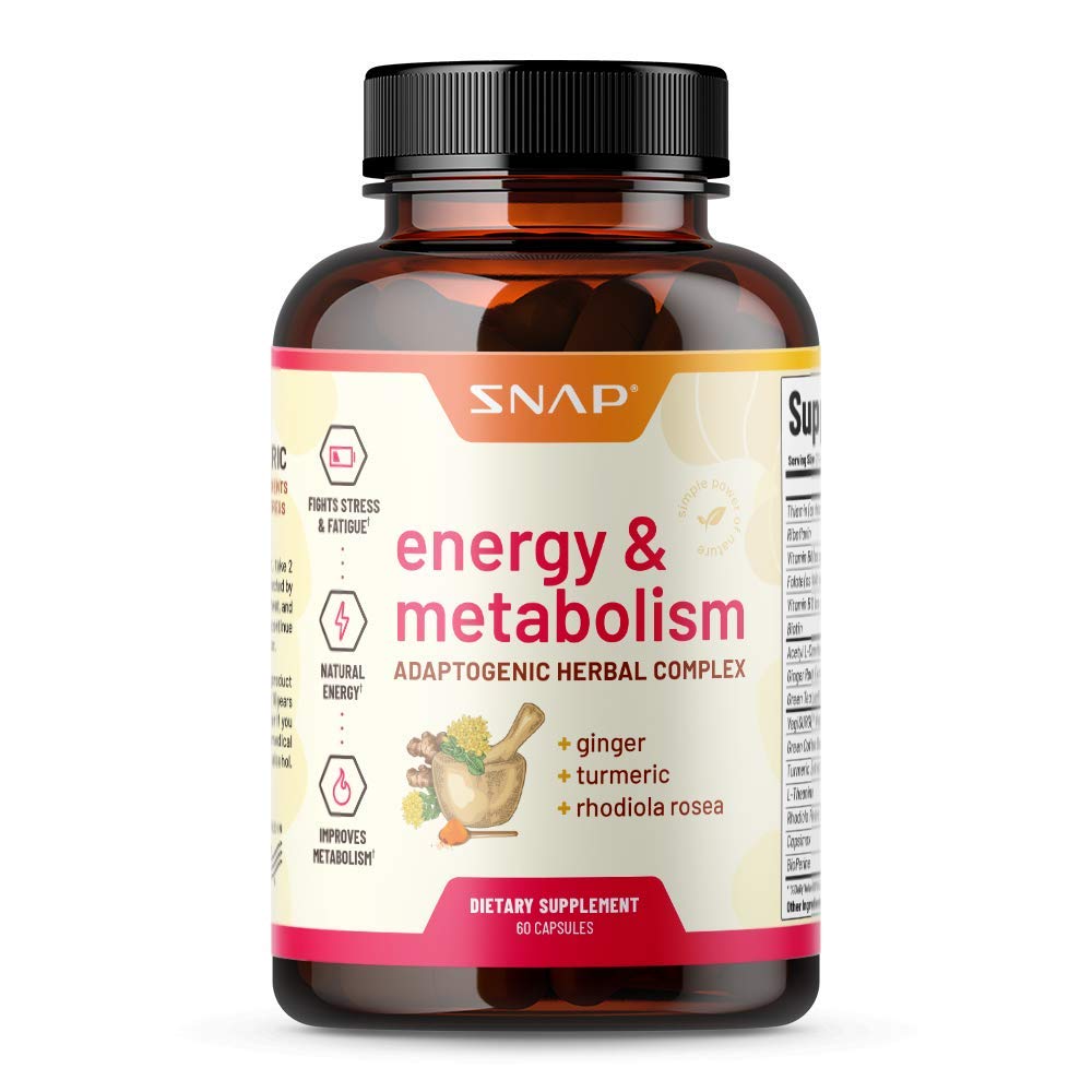 Foto 1 | Suplementos Snap Supplements Metabolism Natural Energy 60 Cápsulas - Venta Internacional