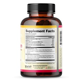 Foto 3 | Suplementos Snap Supplements Metabolism Natural Energy 60 Cápsulas - Venta Internacional