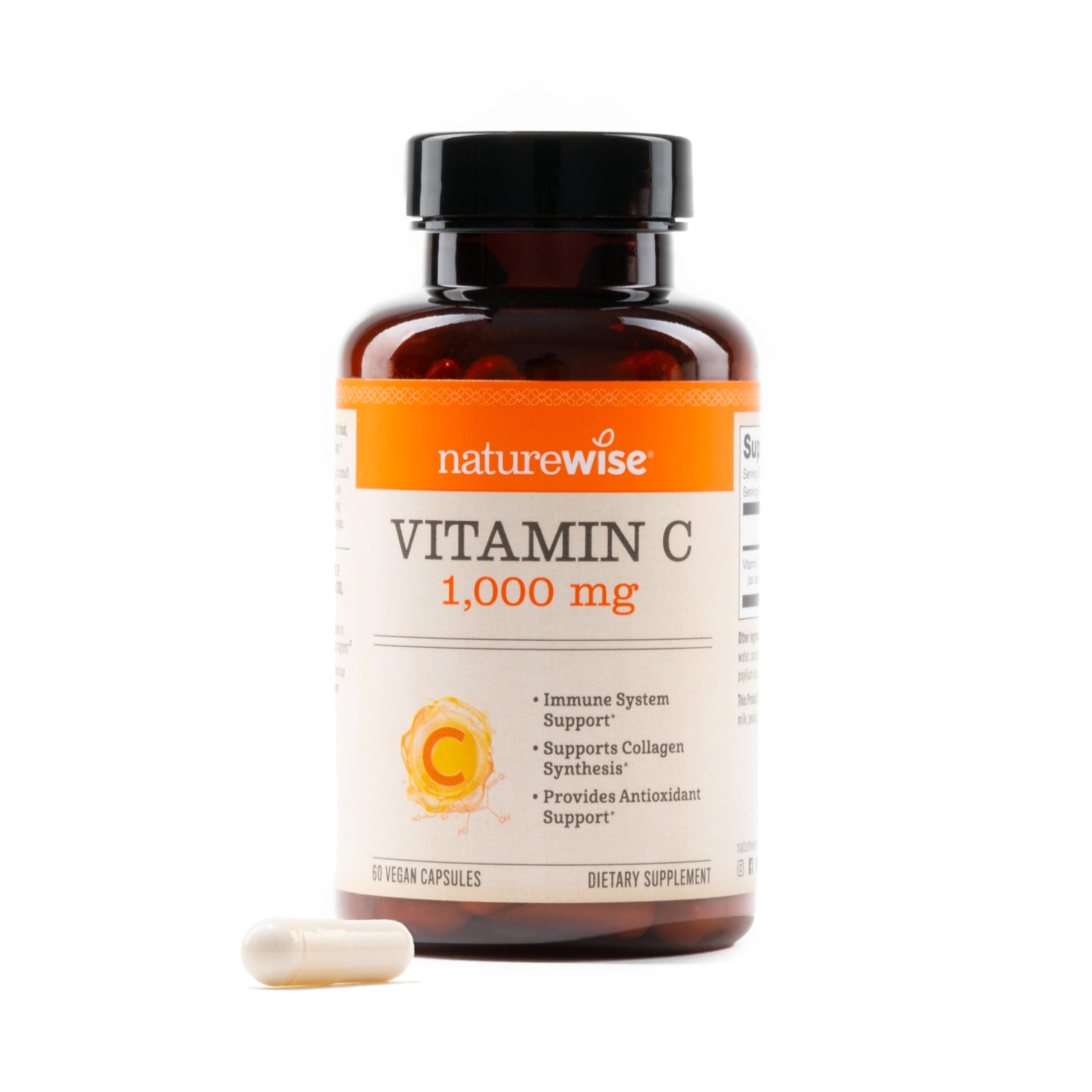 Foto 2 pulgar | Suplemento De Vitamina C Naturewise 1000 Mg 60 Cápsulas - Venta Internacional.