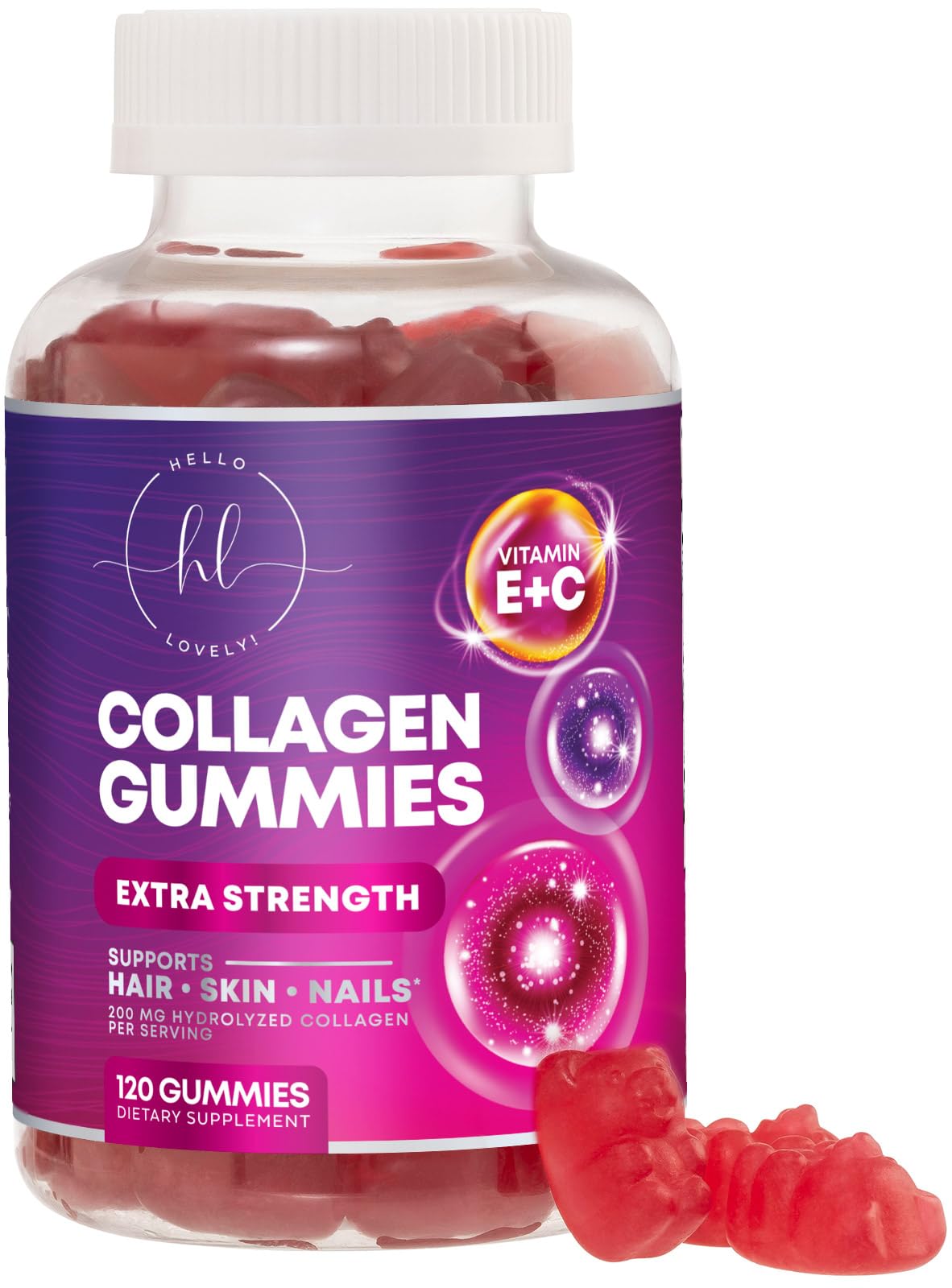 Foto 2 pulgar | Gominolas De Colágeno ¡hola, Cariño! Con Biotina Para Mujeres Y Hombres, 120 Unidades - Venta Internacional.