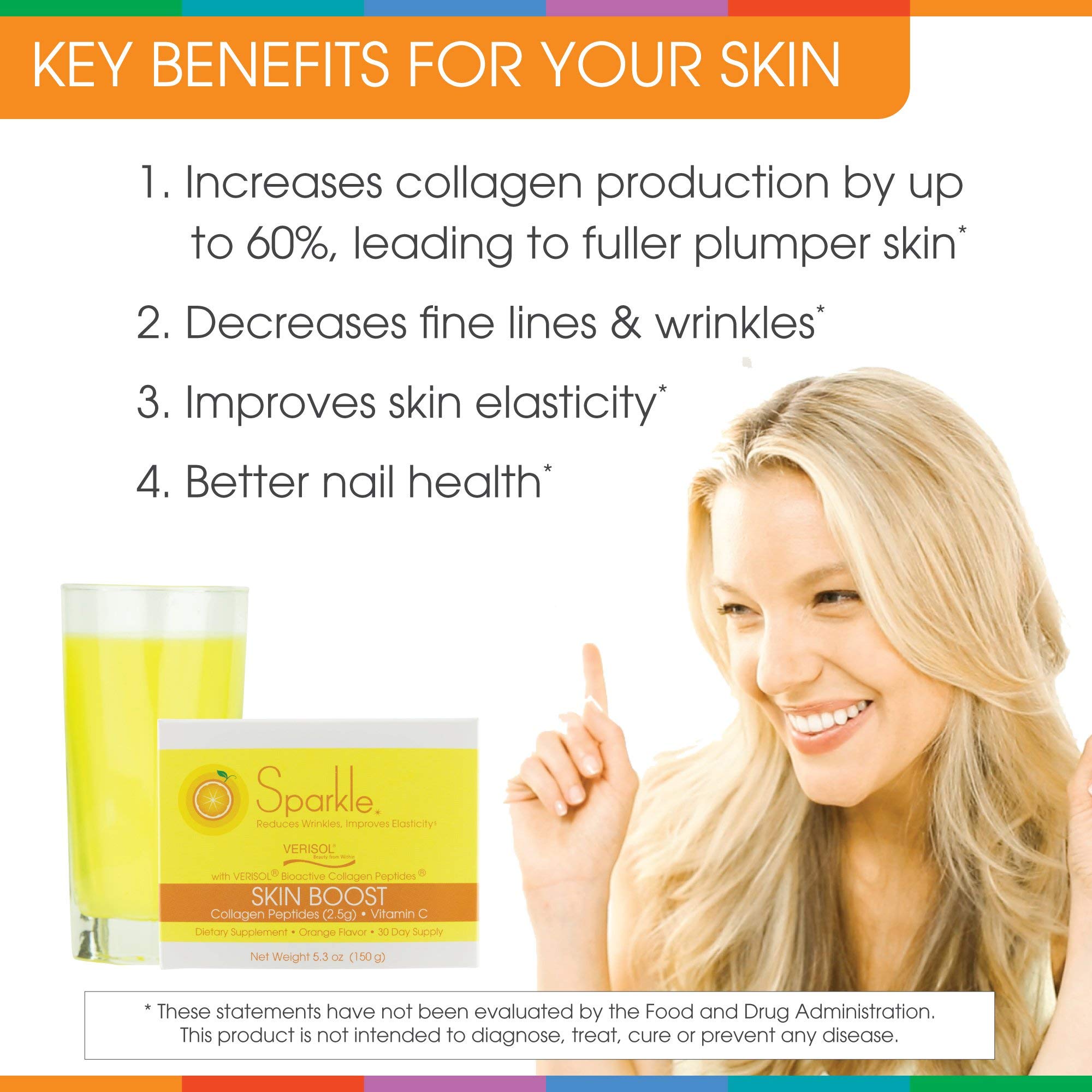 Foto 7 pulgar | Suplemento Sparkle Collagen Skin Boost Orange 150 Ml Con Vitamina C - Venta Internacional.