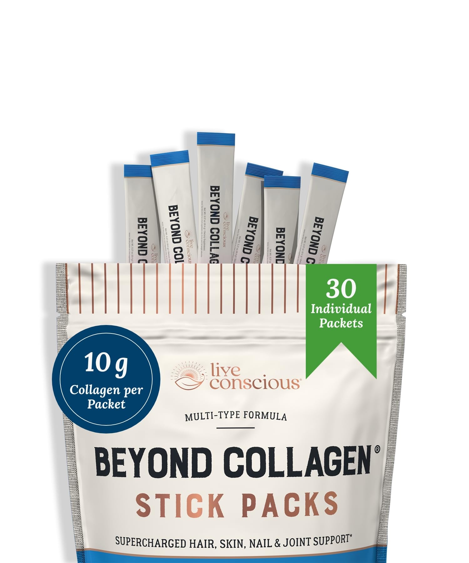 Foto 6 | Péptidos De Colágeno En Polvo Live Conscious Beyond, Paquete De 30 - Venta Internacional.