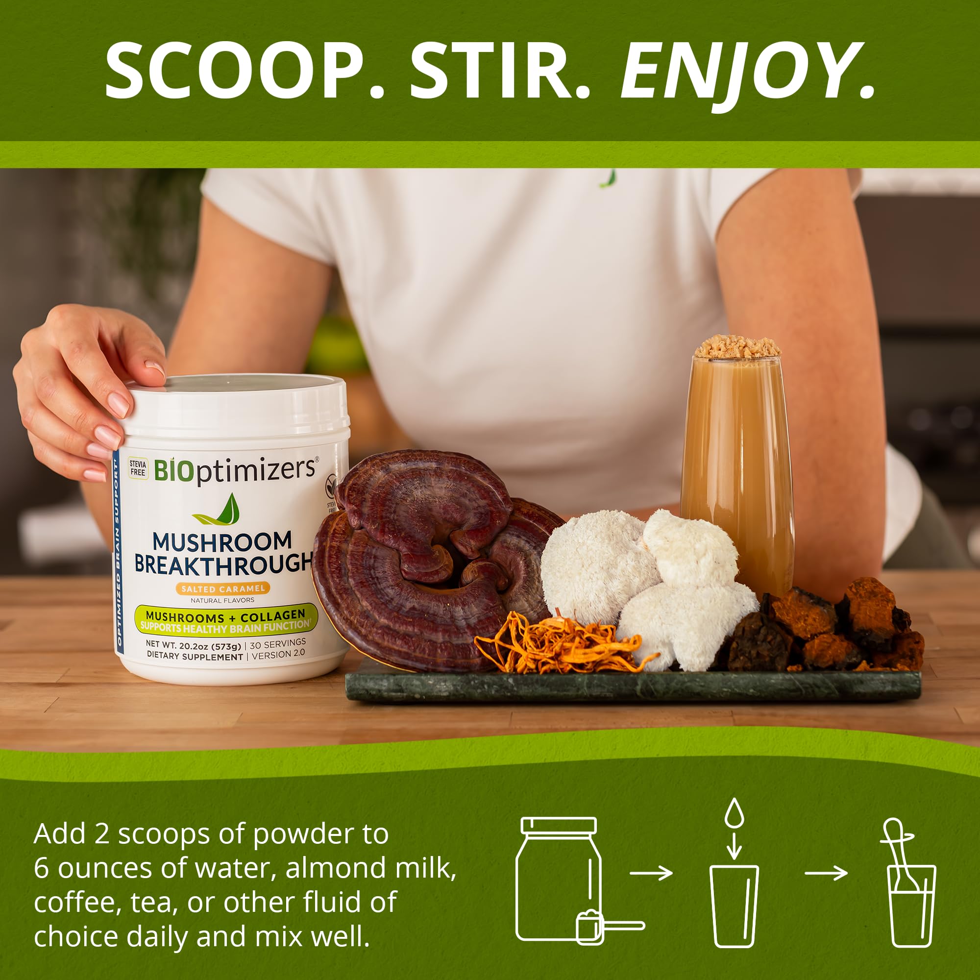 Foto 5 | Suplemento Bioptimizers Mushroom Breakthrough Salado Caramelo - Venta Internacional.