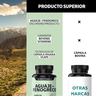 Foto 3 | Suplemento Alimenticio Beyond Vitamins Aguaje + Fenogreco 1000 mg Premium 60 Cápsulas