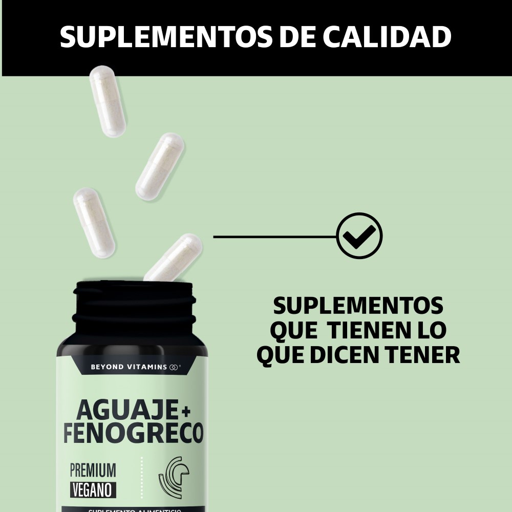 Foto 5 pulgar | Suplemento Alimenticio Beyond Vitamins Aguaje + Fenogreco 1000 mg Premium 60 Cápsulas