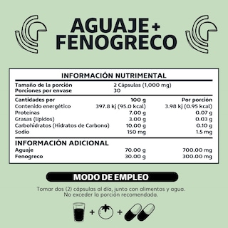 Foto 6 | Suplemento Alimenticio Beyond Vitamins Aguaje + Fenogreco 1000 mg Premium 60 Cápsulas