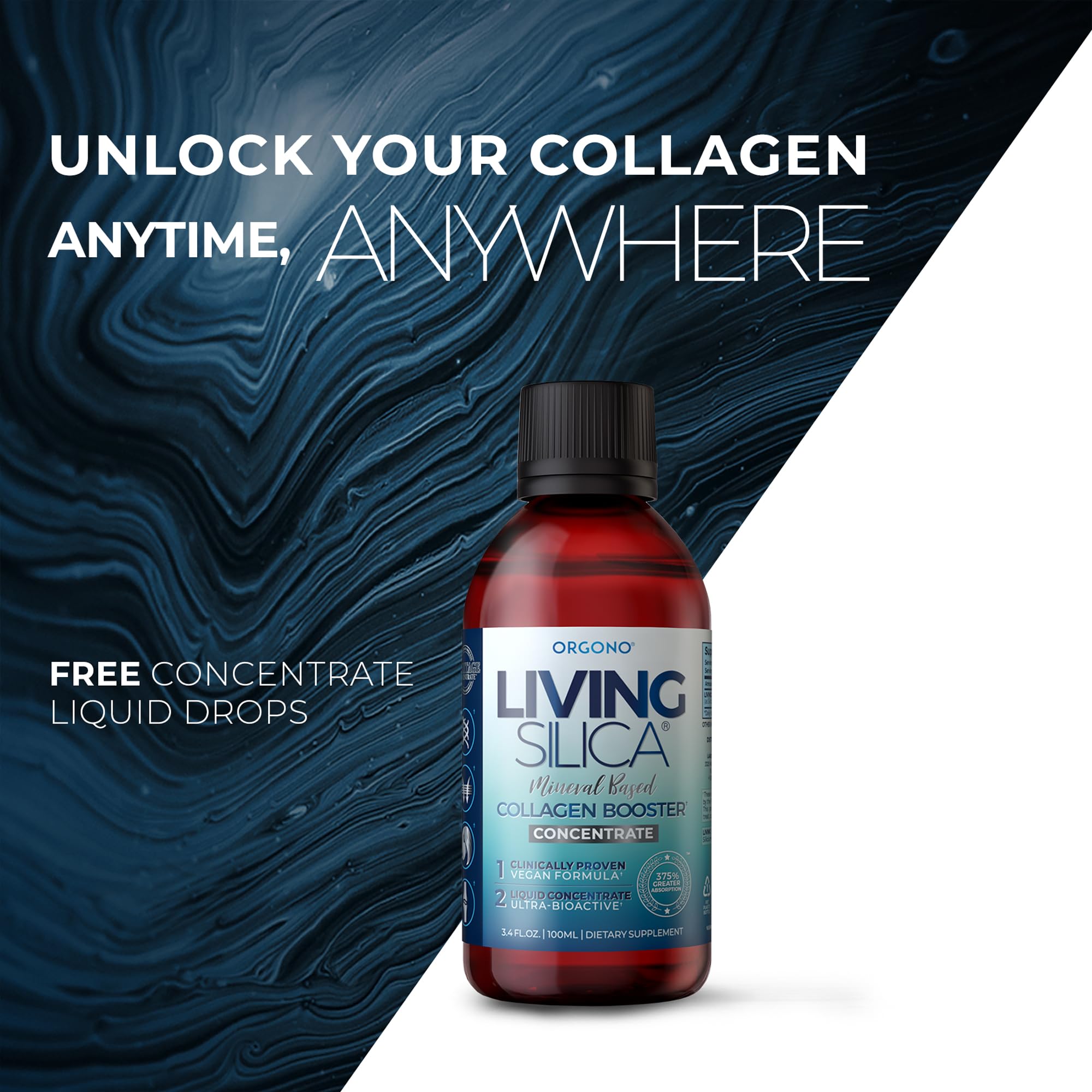 Foto 2 | Suplemento Orgono Living Silica Colágeno Booster 500 Ml - Venta Internacional.