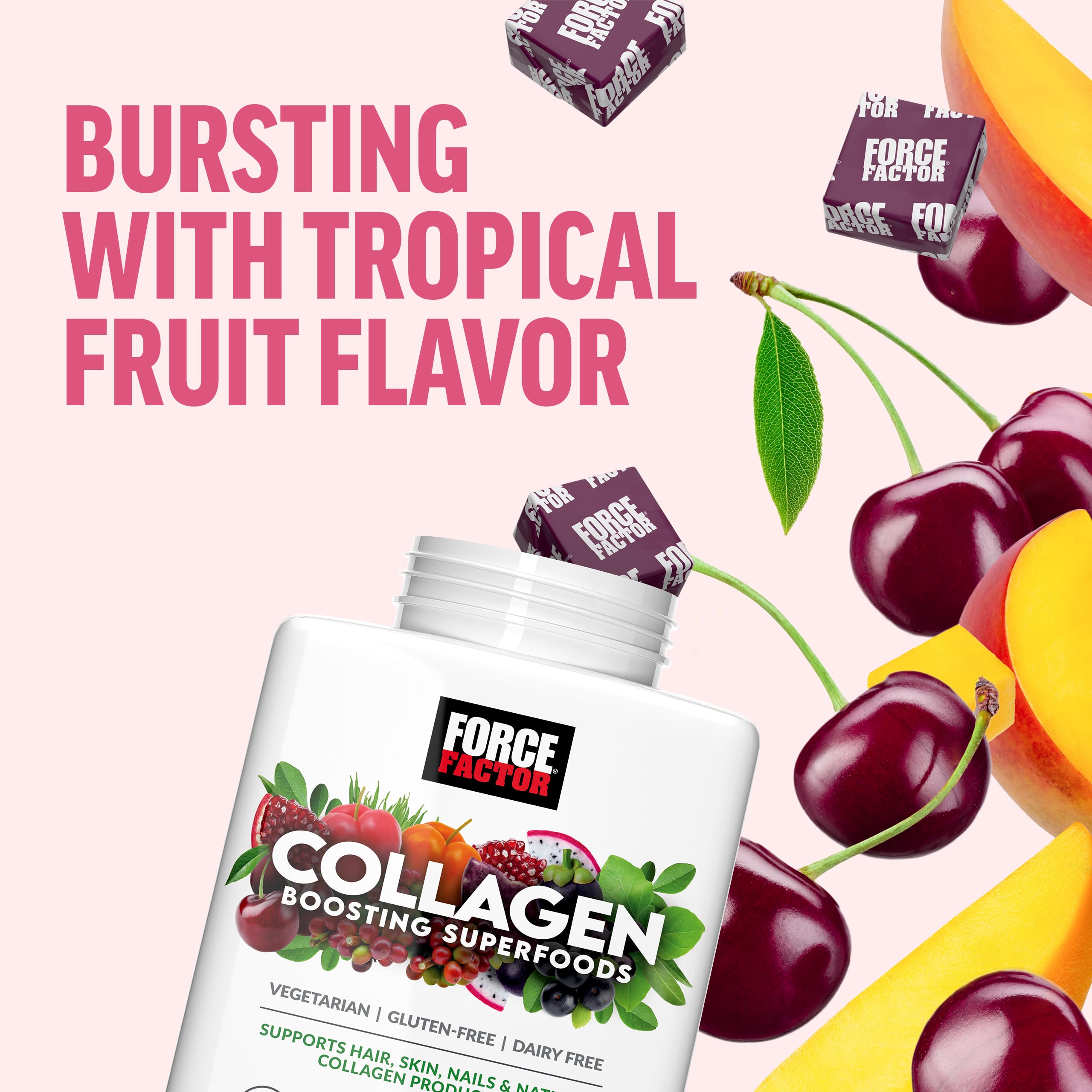 Foto 5 pulgar | Superfoods Force Factor 180 Soft Chews Que Aumentan El Colágeno - Venta Internacional.