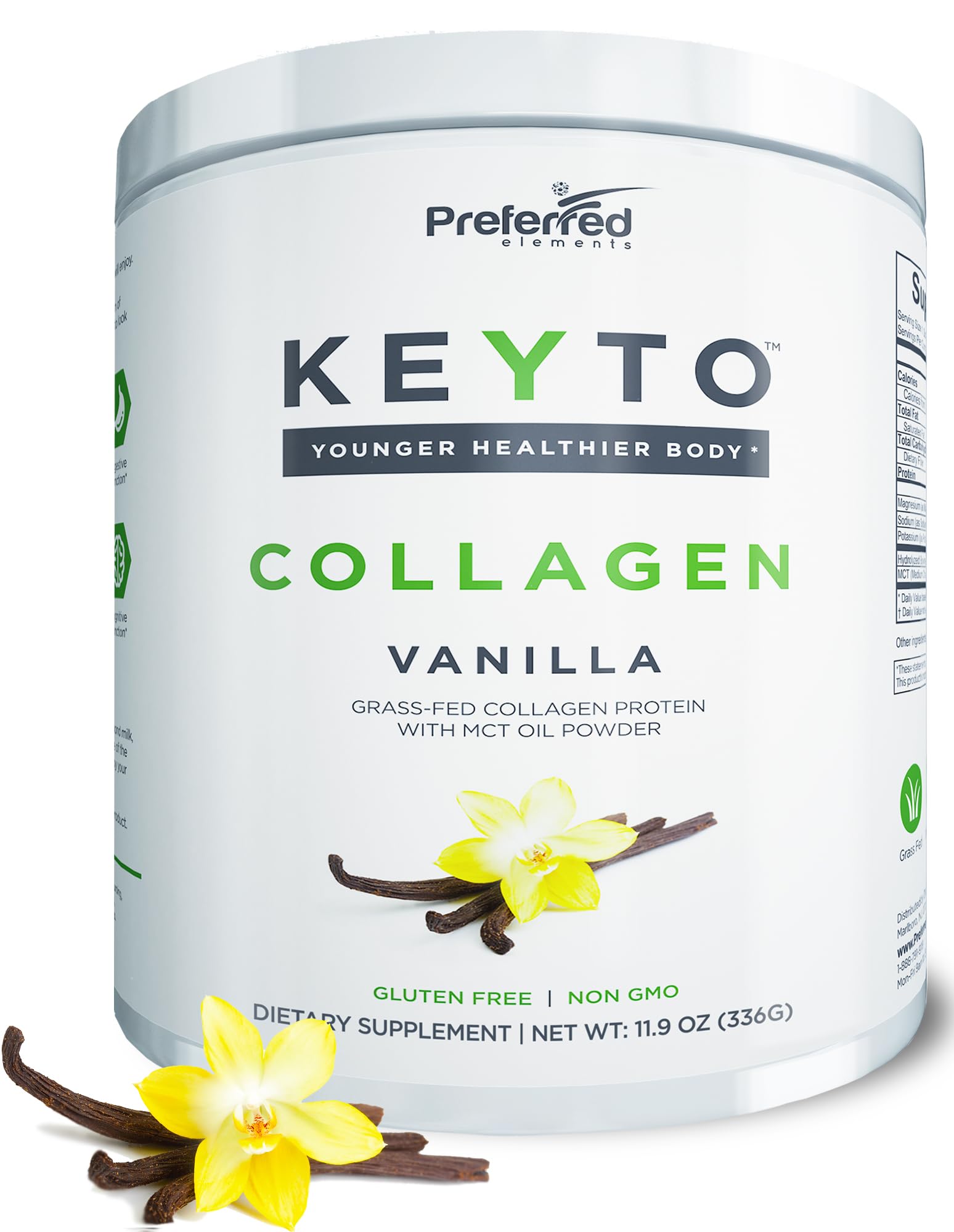 Foto 2 pulgar | Proteína De Colágeno En Polvo Preferred Elements Keto Vanilla - Venta Internacional.