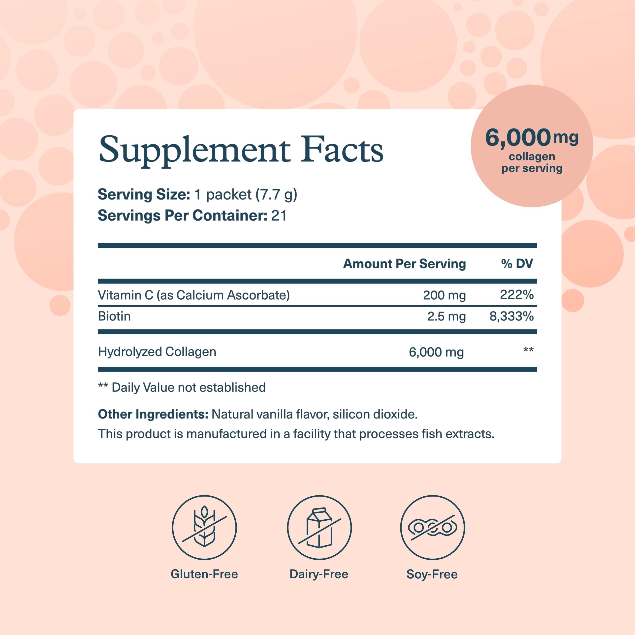 Foto 2 | Suplemento De Colágeno En Polvo Youtheory Con Vitamina C Y Biotina 7,6 Ml - Venta Internacional.