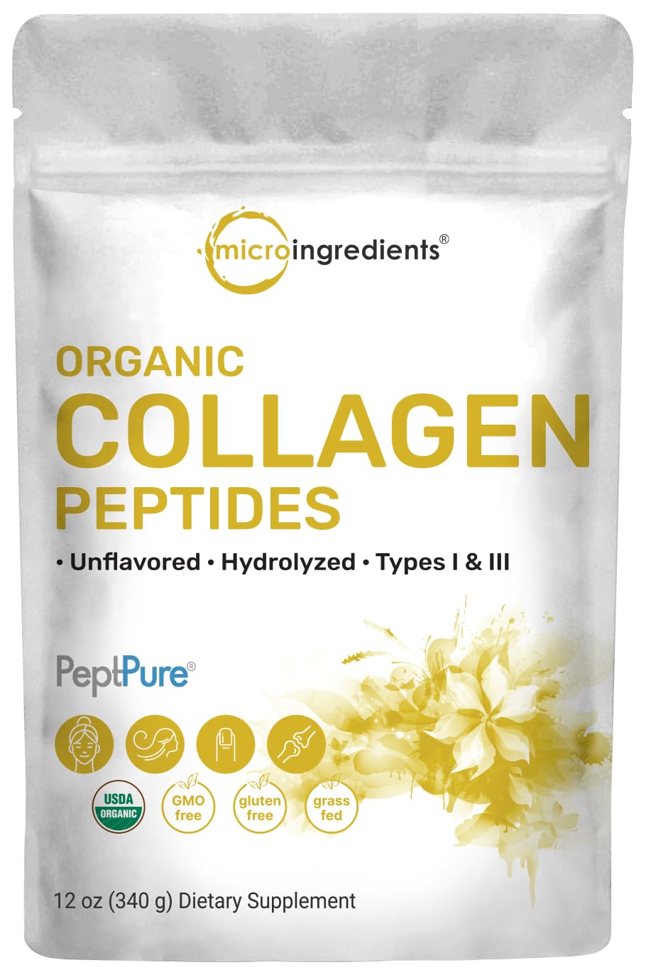 Foto 2 pulgar | Microingredientes De Colágeno En Polvo Hidrolizados 340 Ml Tipo I Y Iii - Venta Internacional.