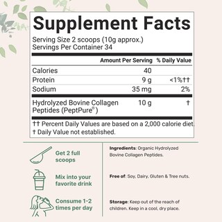 Foto 2 | Microingredientes De Colágeno En Polvo Hidrolizados 340 Ml Tipo I Y Iii - Venta Internacional.