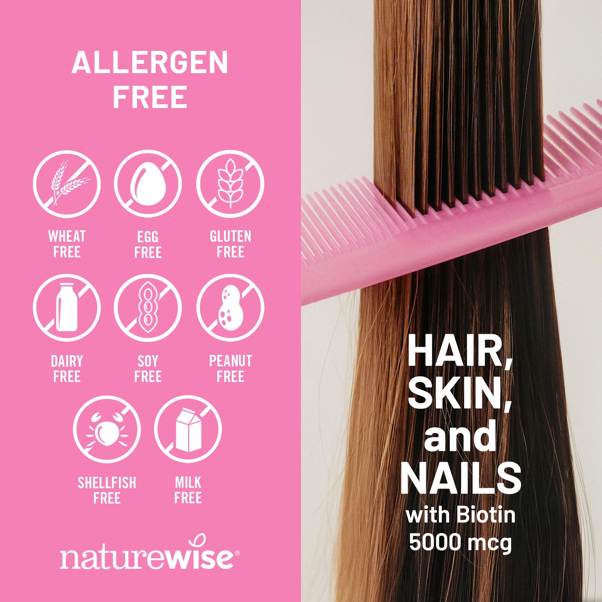 Foto 5 | Complementa Las Cápsulas Blandas De Vitamina 540 Para Cabello, Piel Y Uñas De Naturewise - Venta Internacional.