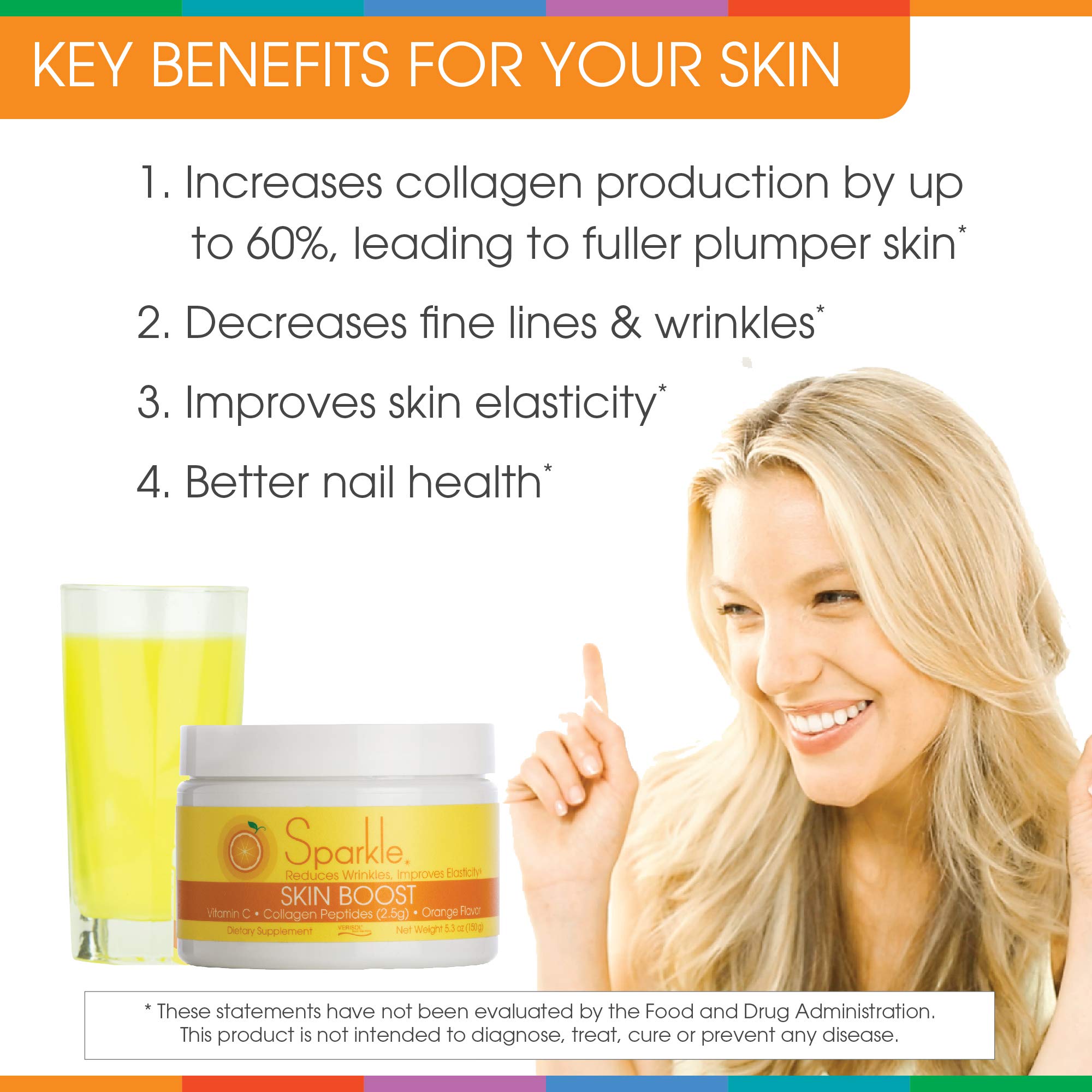 Foto 8 pulgar | Suplemento De Colágeno En Polvo Sparkle Wellness Skin Boost - Venta Internacional.