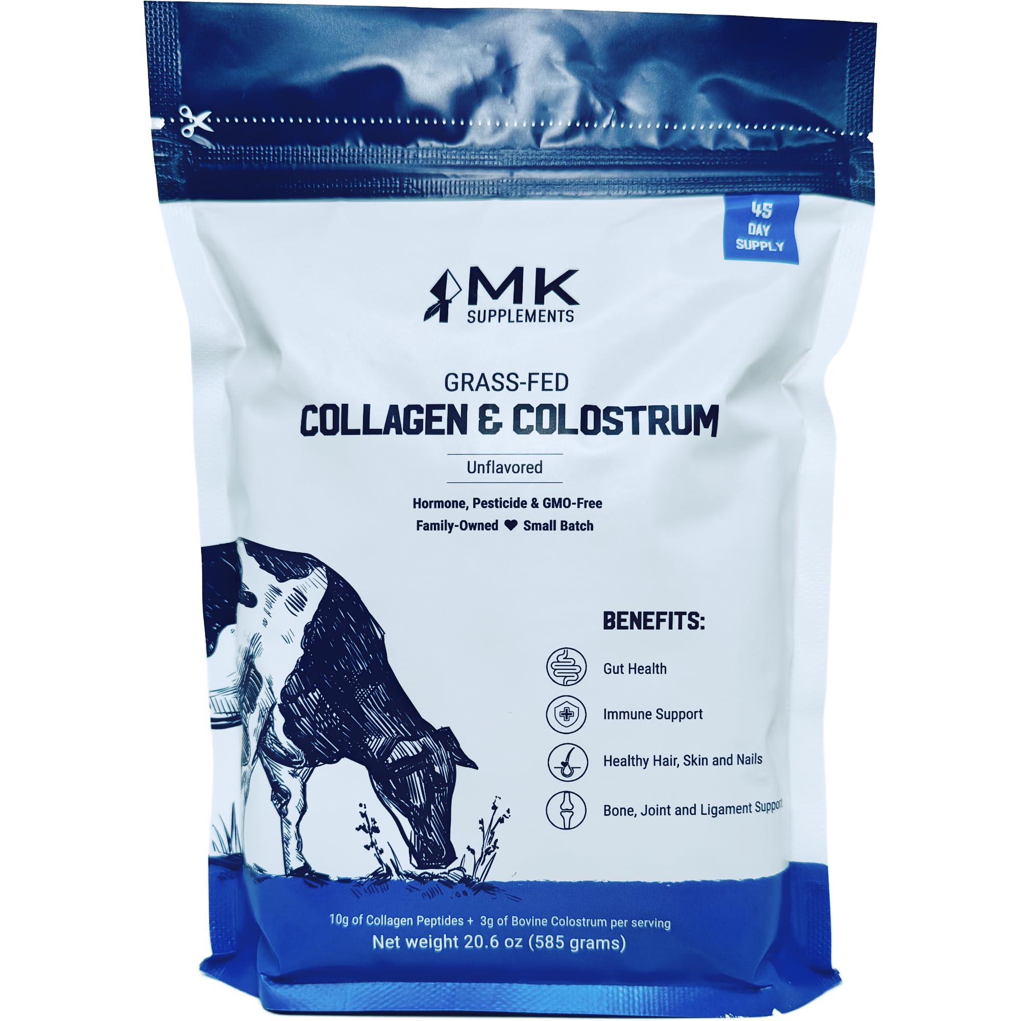 Foto 2 pulgar | Suplemento Mk Supplements Colágeno Y Calostro De Animales Alimentados Con Pasto - Venta Internacional.