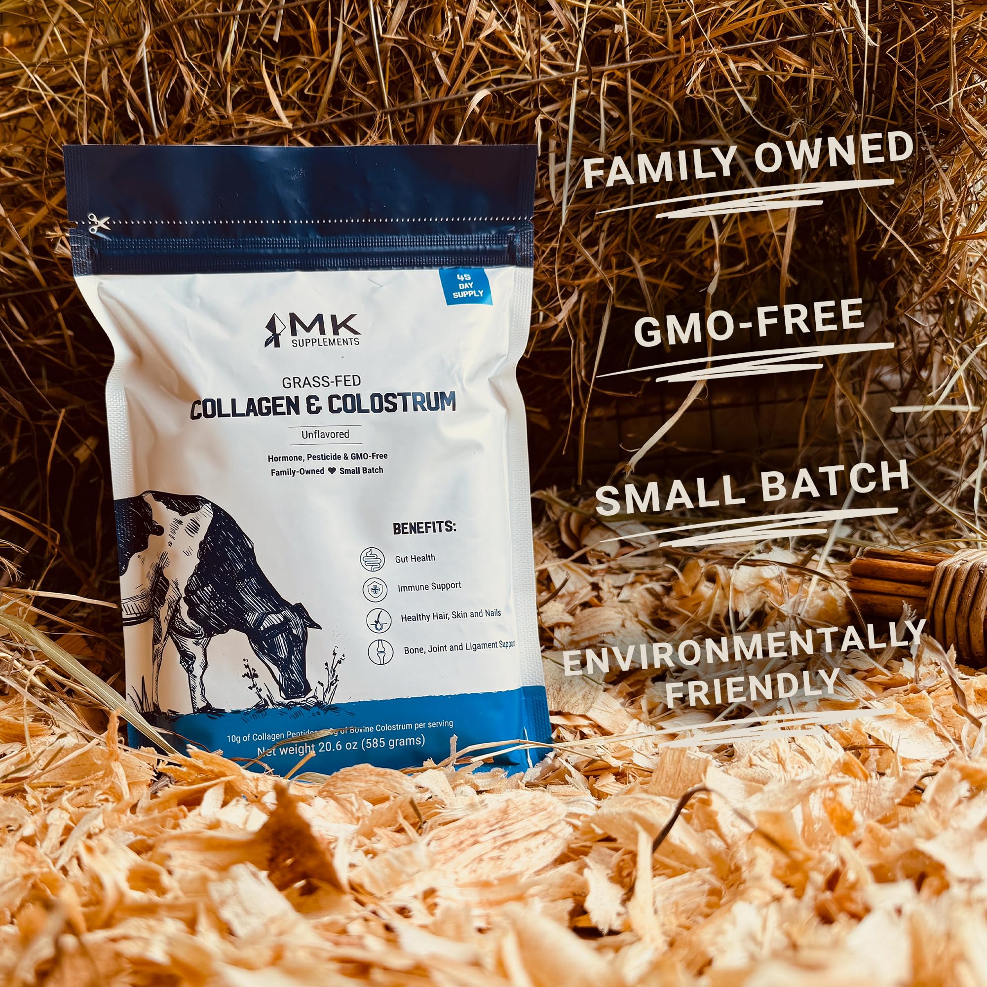 Foto 4 pulgar | Suplemento Mk Supplements Colágeno Y Calostro De Animales Alimentados Con Pasto - Venta Internacional.