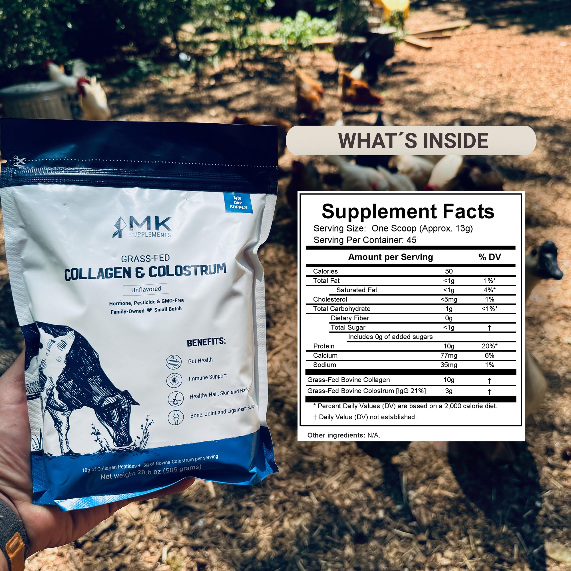 Foto 7 | Suplemento Mk Supplements Colágeno Y Calostro De Animales Alimentados Con Pasto - Venta Internacional.