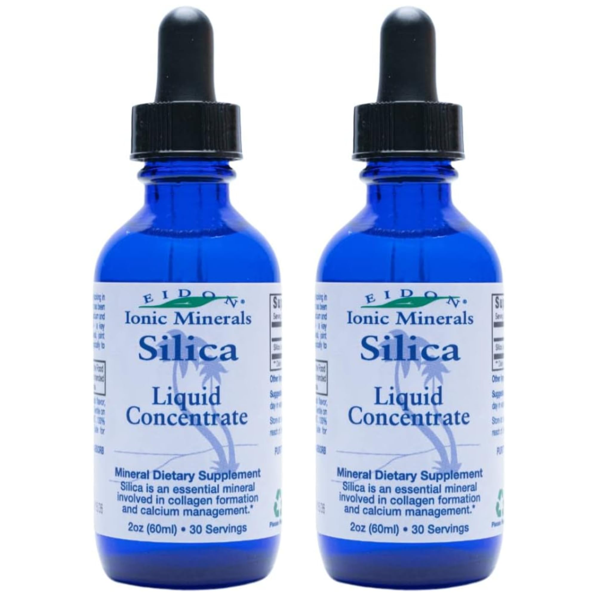 Foto 2 pulgar | Suplemento De Sílice Eidon Liquid Silice Mineral, 60 Ml, Paquete De 2 - Venta Internacional.