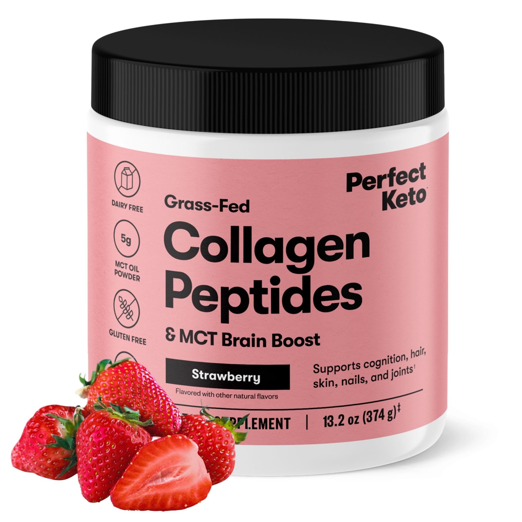 Foto 2 pulgar | Proteína En Polvo Con Péptidos De Colágeno Perfect Keto Strawberry - Venta Internacional.
