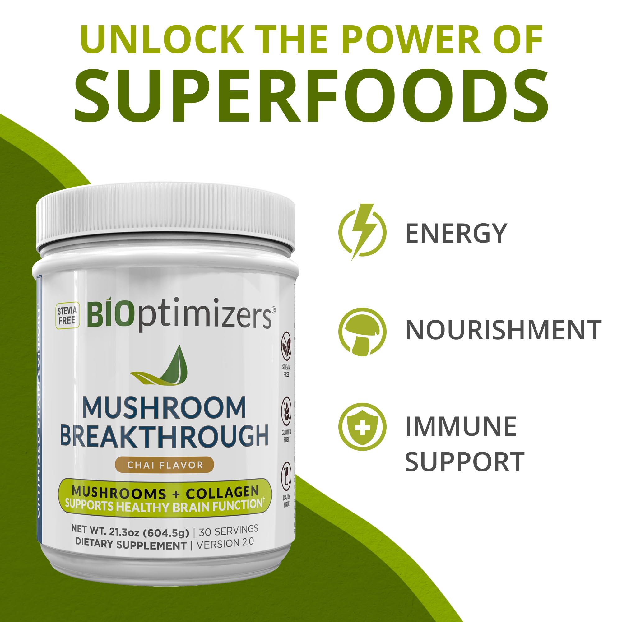Foto 3 pulgar | Suplemento Bioptimizers Con Sabor A Chai Revolucionario Con Hongos - Venta Internacional.