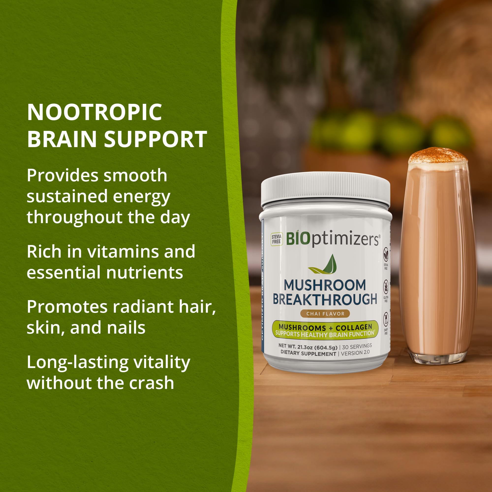 Foto 6 pulgar | Suplemento Bioptimizers Con Sabor A Chai Revolucionario Con Hongos - Venta Internacional.