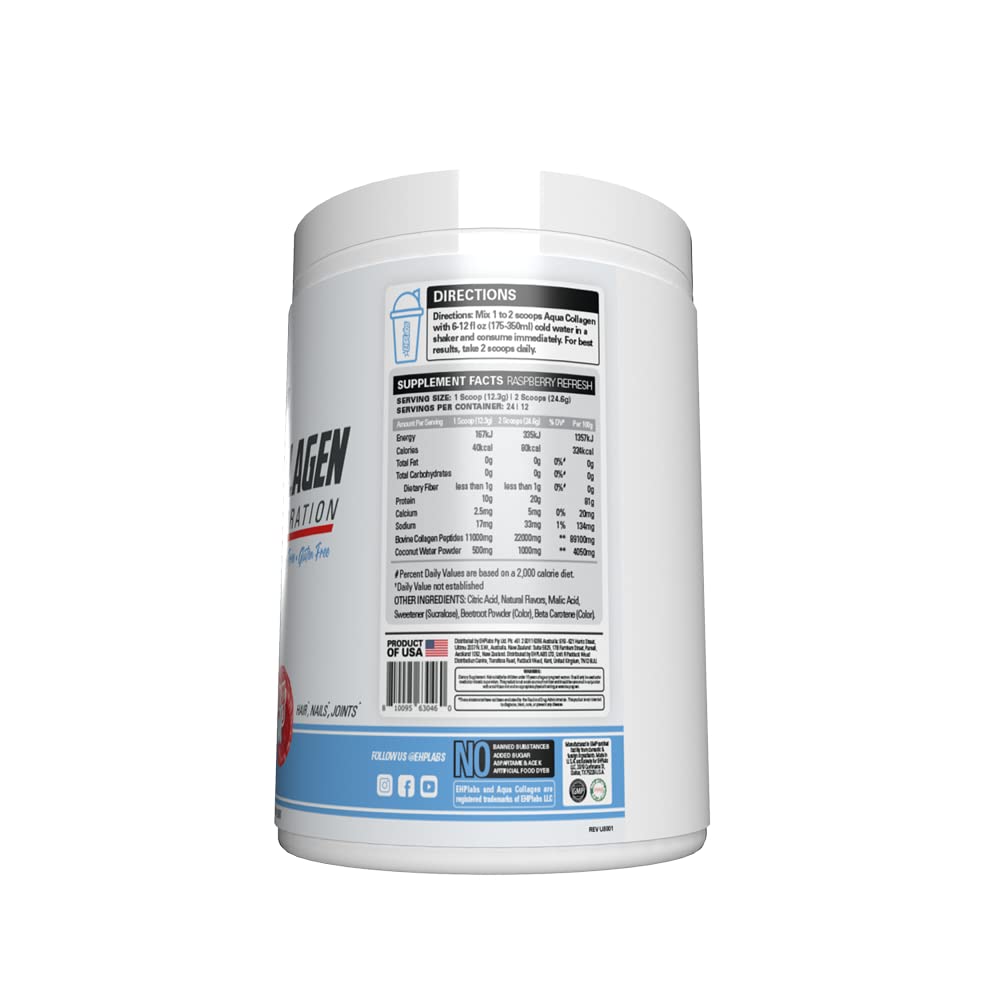 Foto 3 pulgar | Péptidos De Colágeno En Polvo Ehp Labs Aqua 240 Ml, Frambuesa - Venta Internacional.