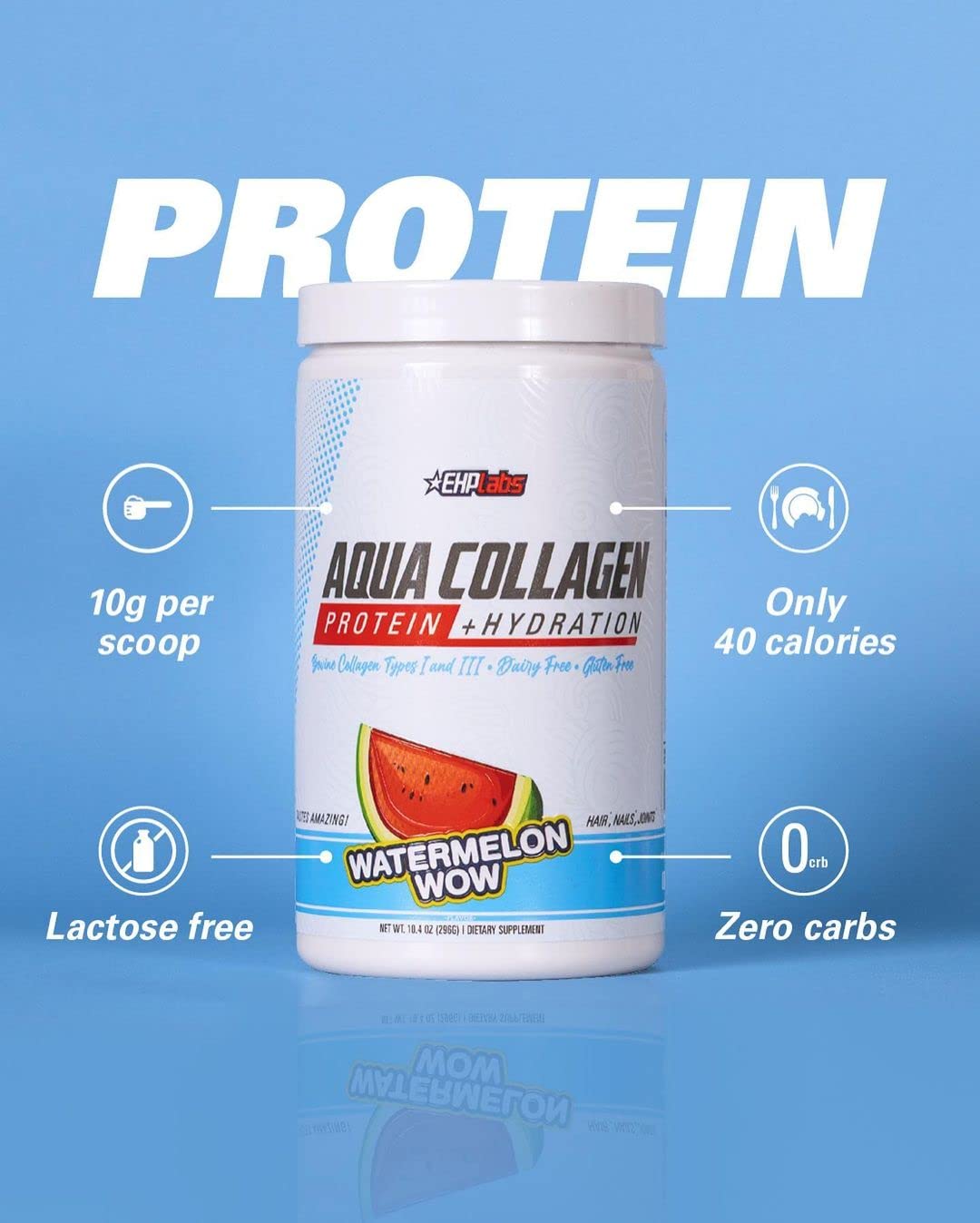 Foto 7 | Péptidos De Colágeno En Polvo Ehp Labs Aqua 240 Ml, Frambuesa - Venta Internacional.