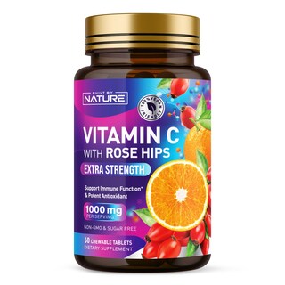Foto 1 | Vitamina C Masticable De 1000 Mg Con Escaramujos Hecha Por La Naturaleza - Venta Internacional.