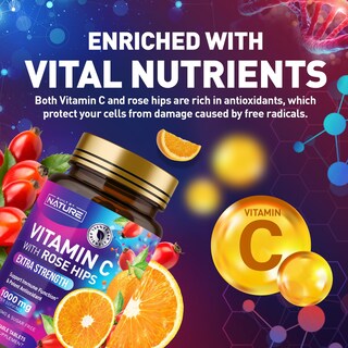 Foto 5 | Vitamina C Masticable De 1000 Mg Con Escaramujos Hecha Por La Naturaleza - Venta Internacional.