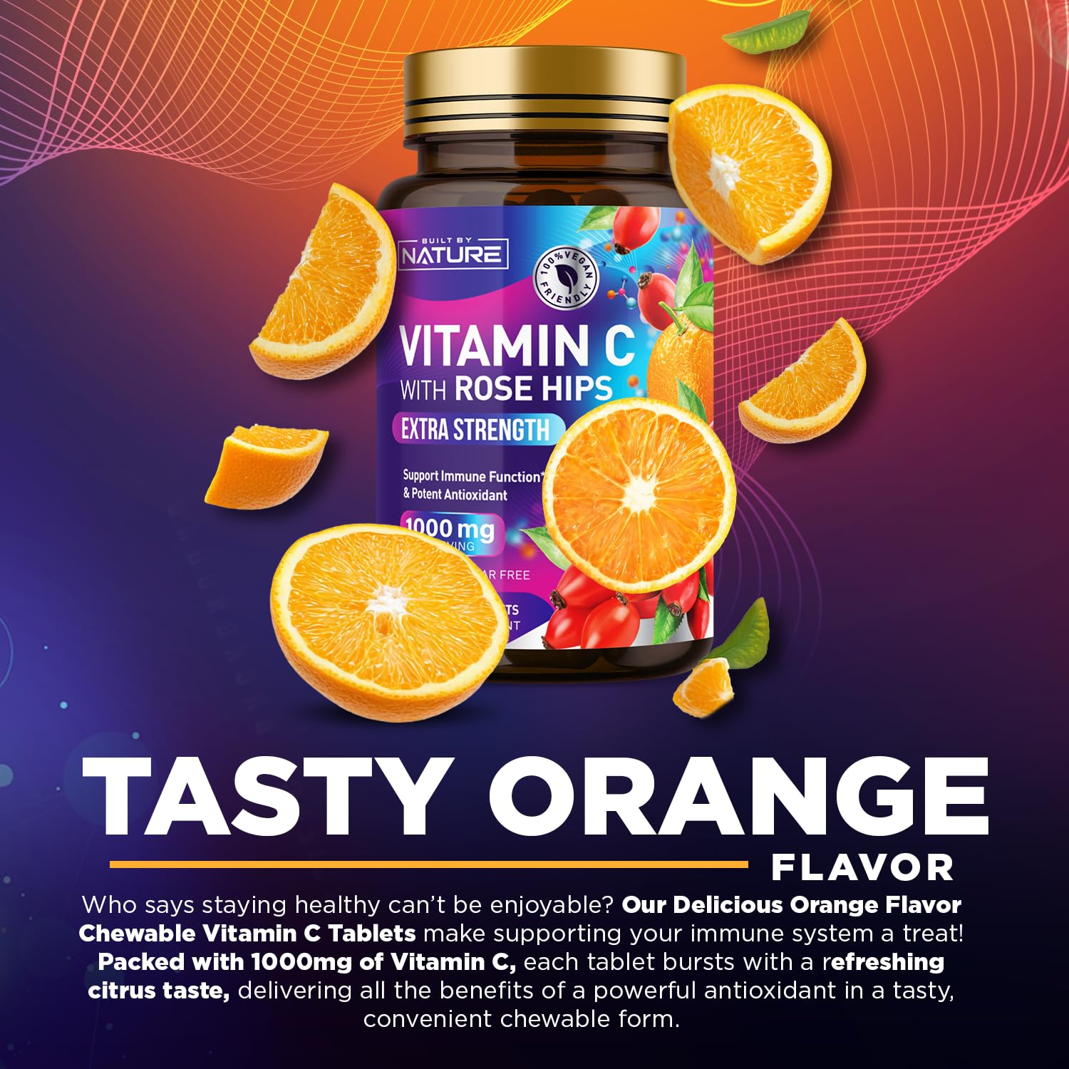 Foto 6 | Vitamina C Masticable De 1000 Mg Con Escaramujos Hecha Por La Naturaleza - Venta Internacional.