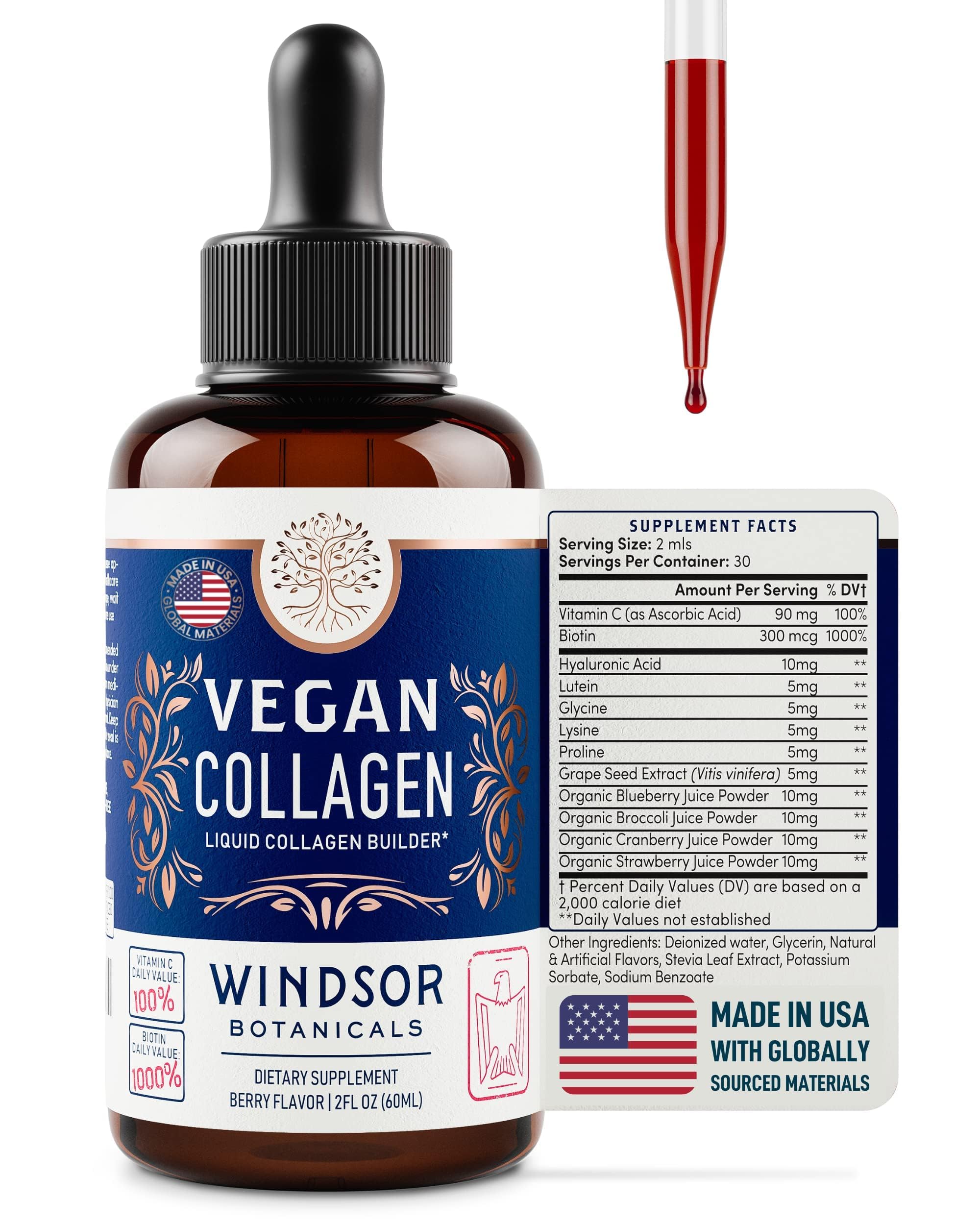 Foto 2 pulgar | Suplemento Windsor Botanicals Vegan Colágeno Builder 60 Ml - Venta Internacional.