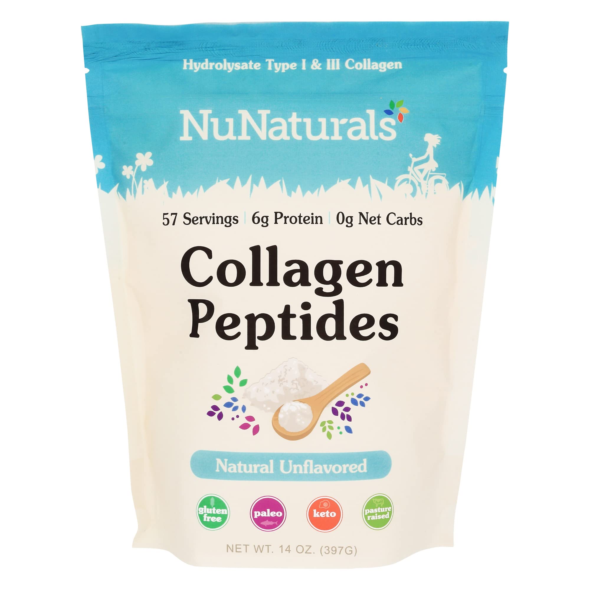 Foto 2 pulgar | Péptidos De Colágeno En Polvo Nunaturals Tipo I, Iii 414 Ml - Venta Internacional.