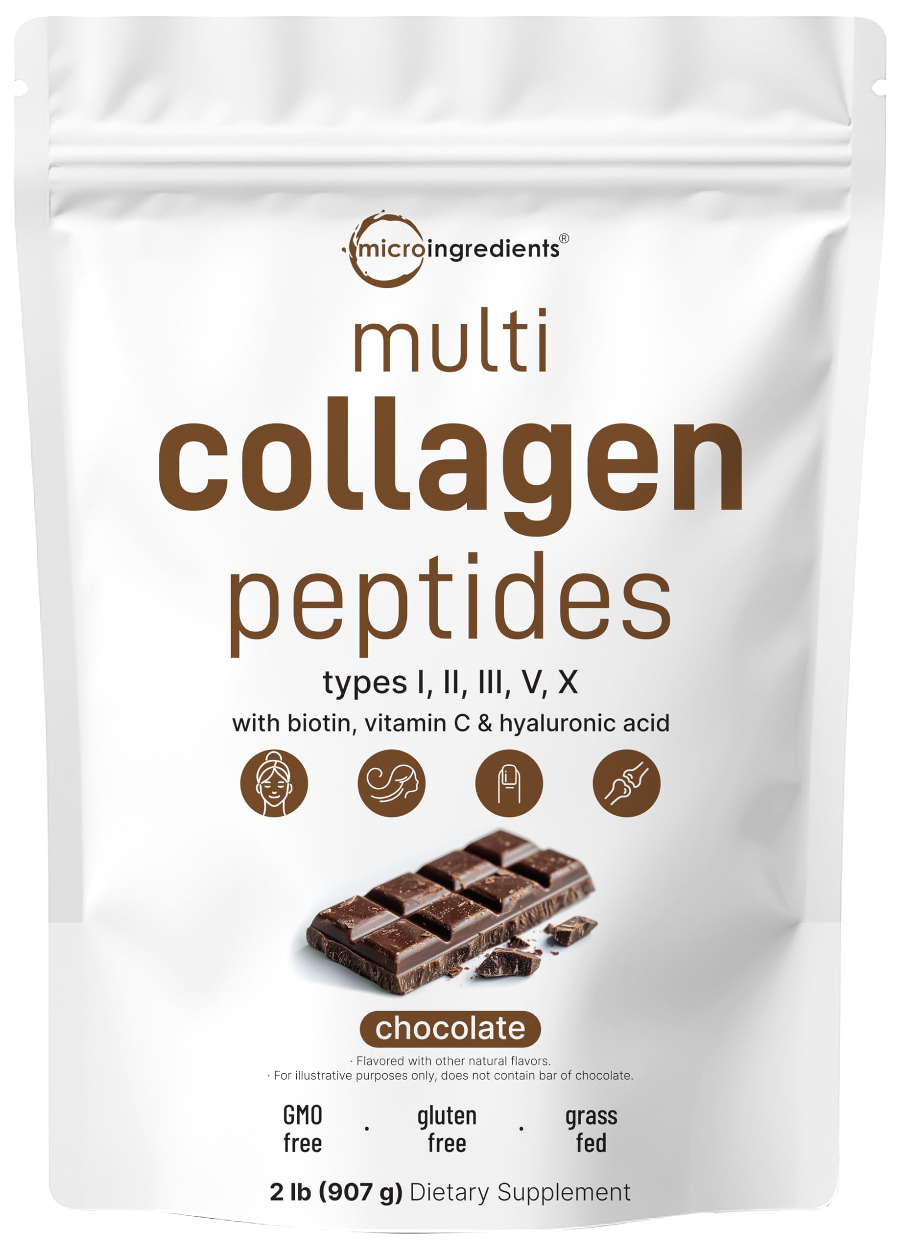 Foto 2 pulgar | Microingredientes De Proteína De Colágeno En Polvo 907 G De Tipo I, Ii, Iii, V, X - Venta Internacional.