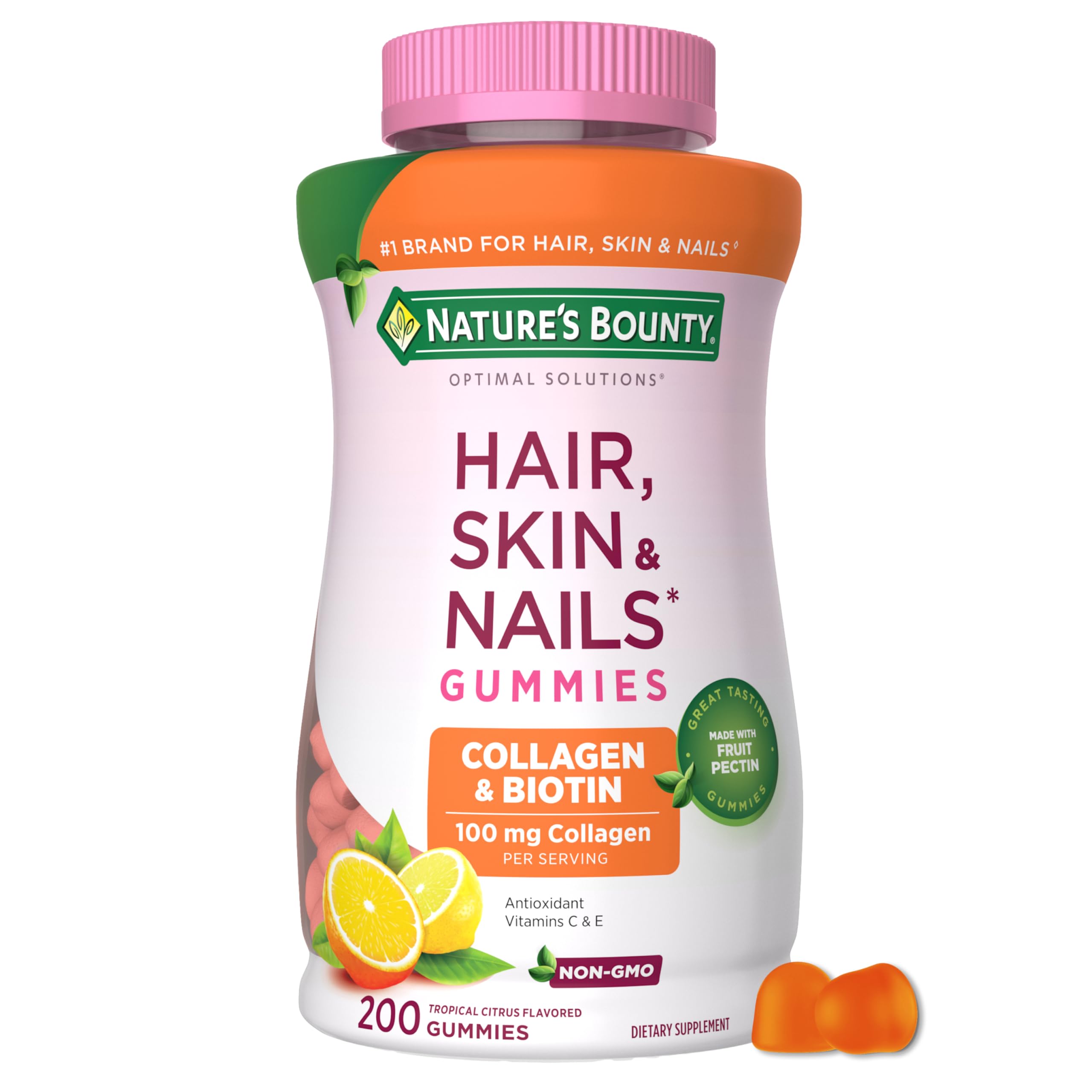 Foto 2 pulgar | Complementa 200 Gomitas Para Cabello, Piel Y Uñas De Nature's Bounty - Venta Internacional.