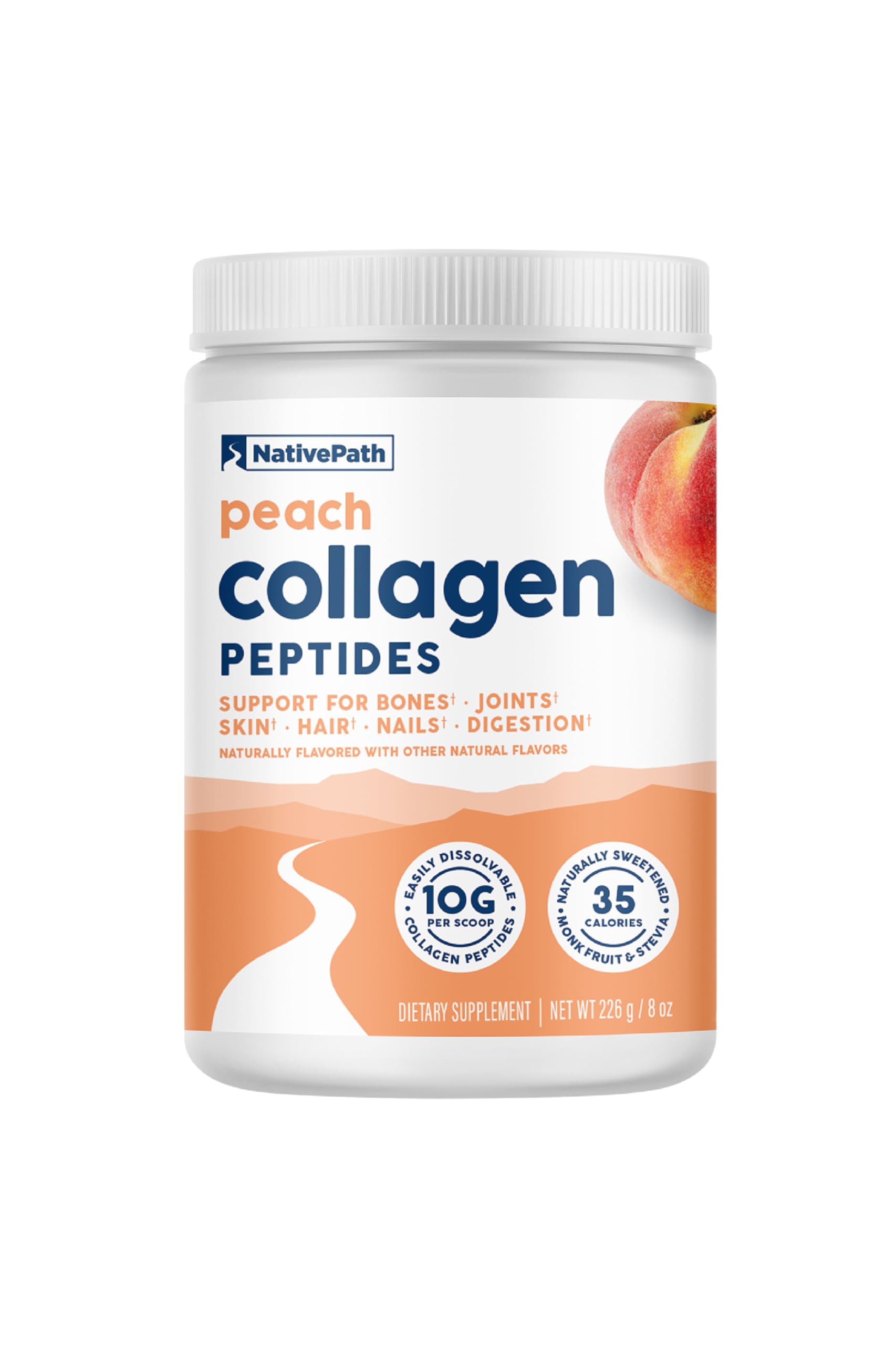 Péptidos De Colágeno Nativepath Hidrolizados Tipo 1 Y 3, 226 Ml, Melocotón - Venta Internacional.