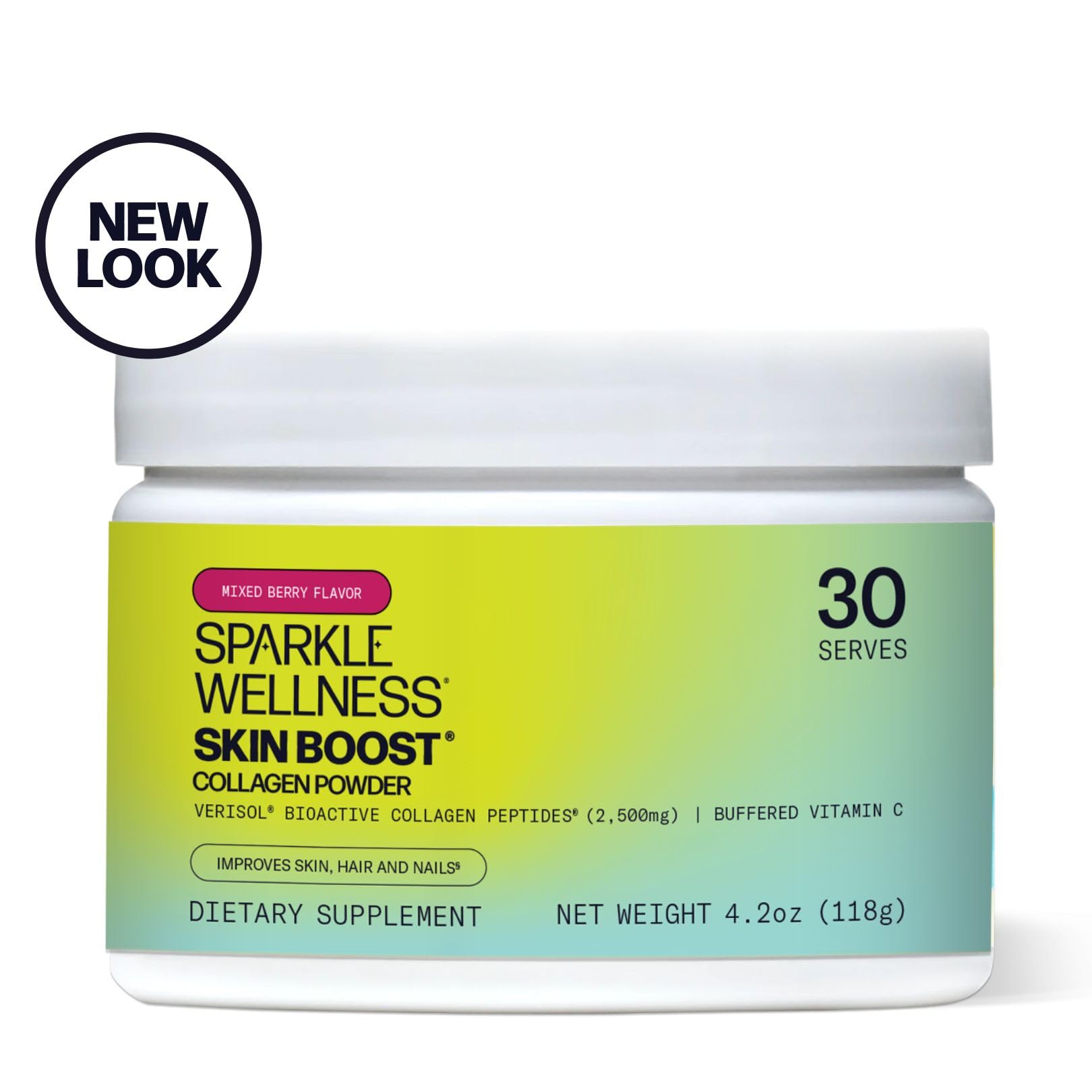 Foto 2 | Suplemento Sparkle Collagen Skin Boost Para 30 Porciones, Mezcla De Bayas - Venta Internacional.